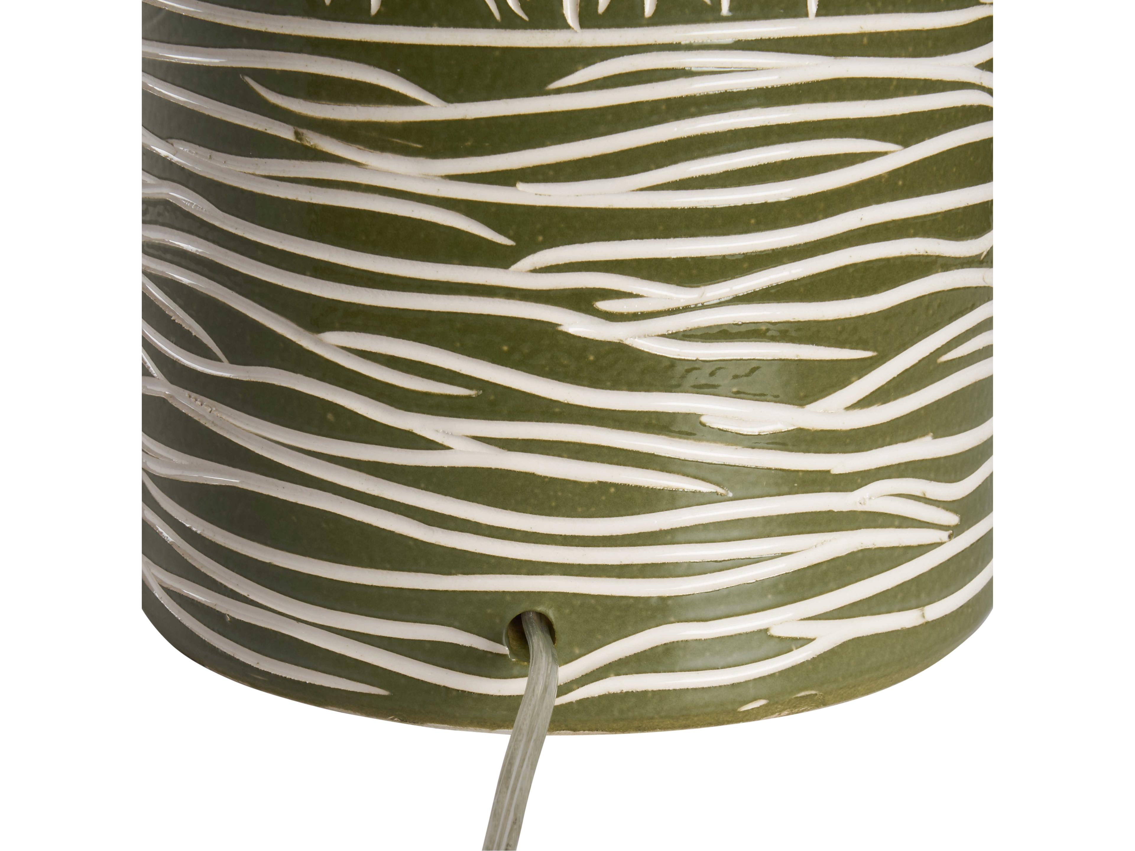 Wildwood Green Linen Table Lamp