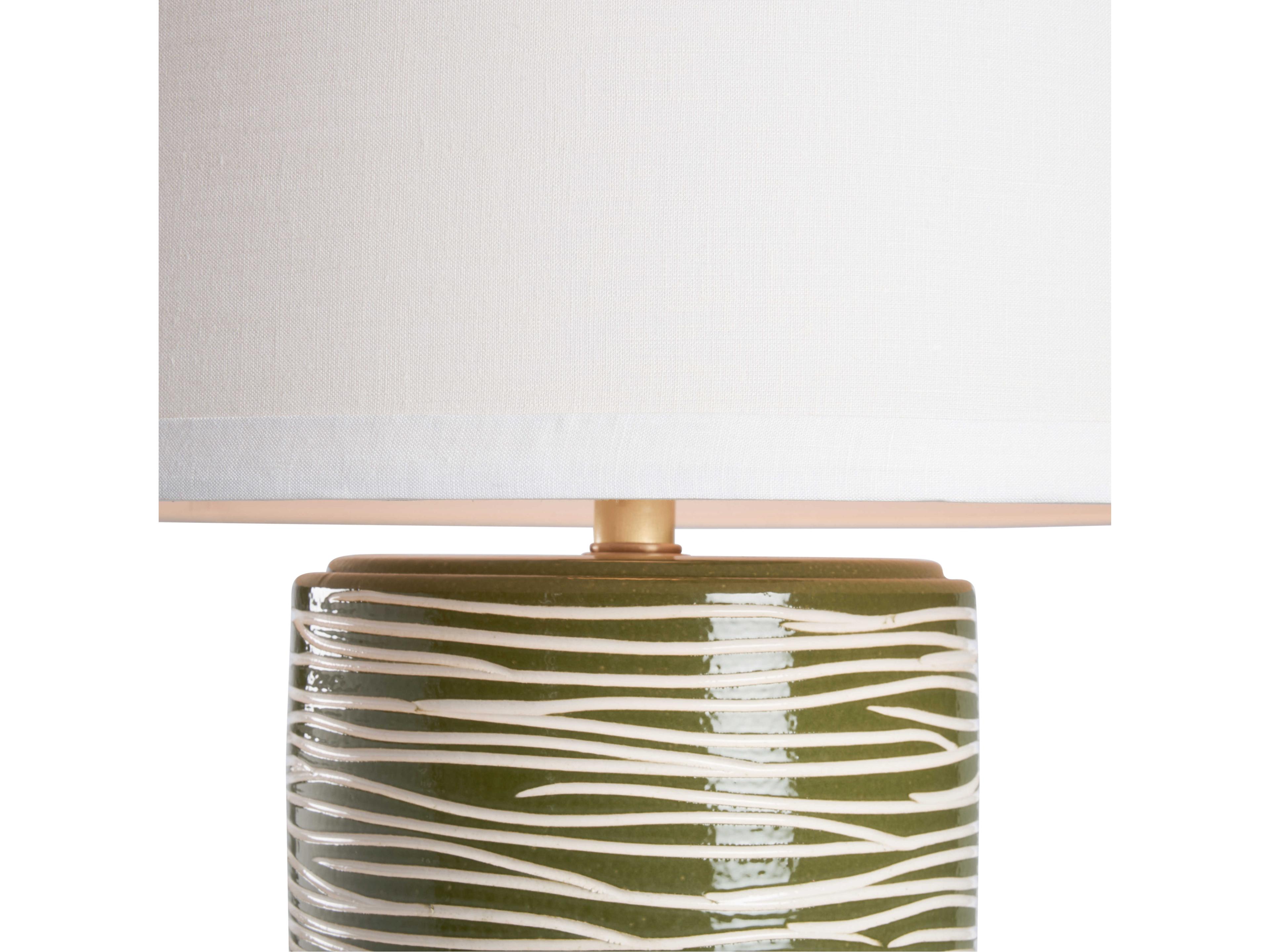 Wildwood Green Linen Table Lamp