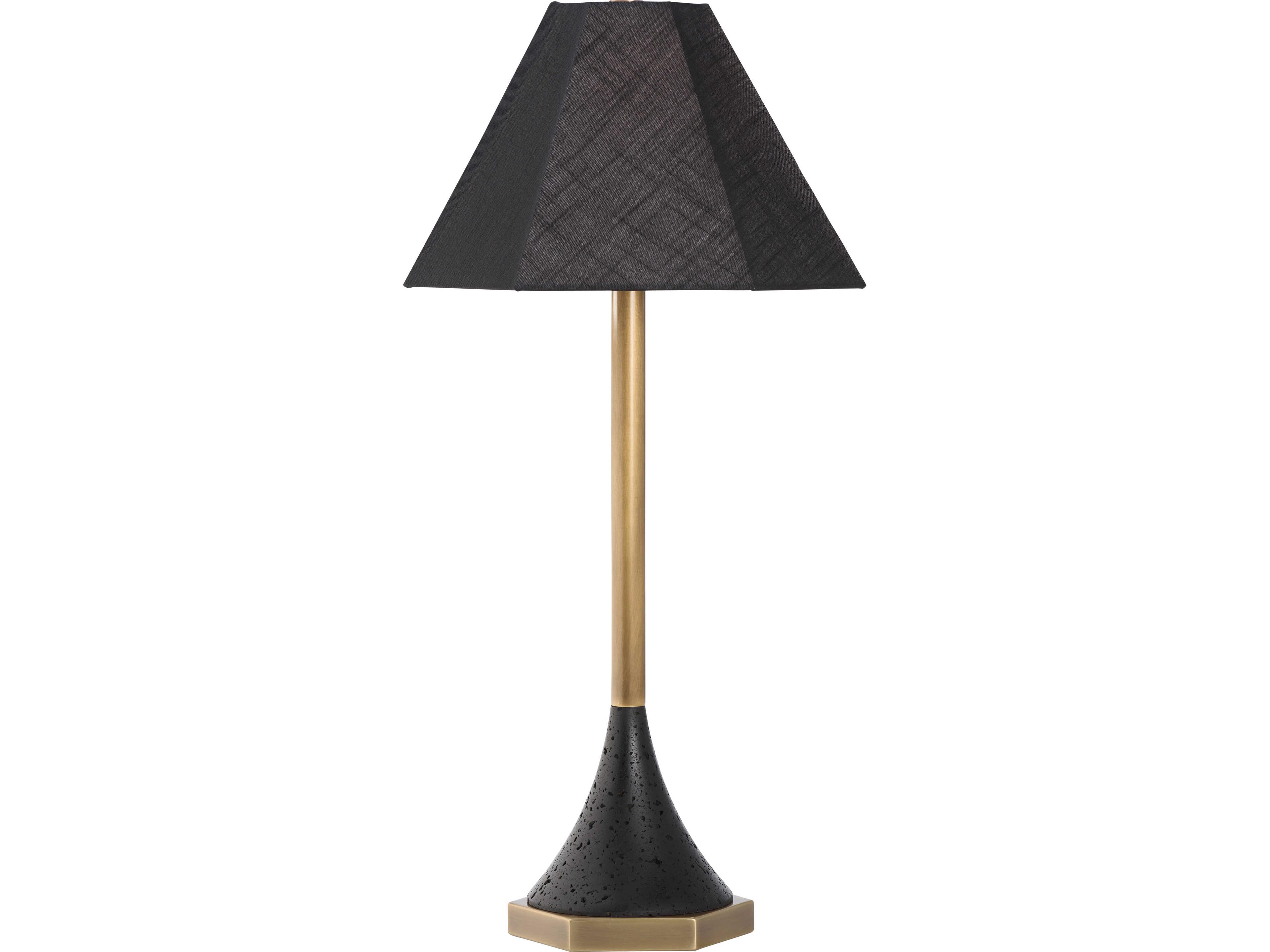 Wildwood Black Linen Table Lamp