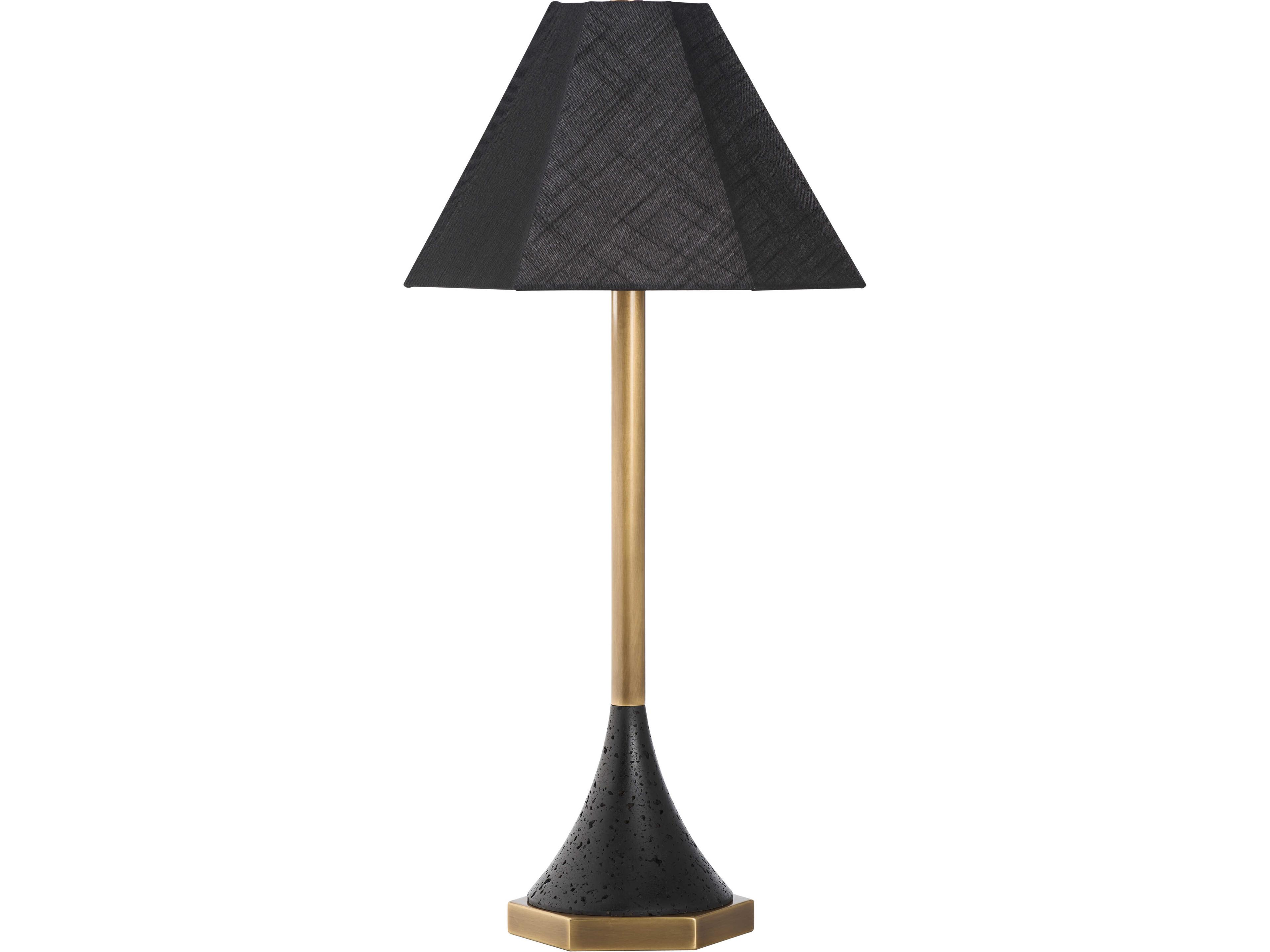 Wildwood Black Linen Table Lamp