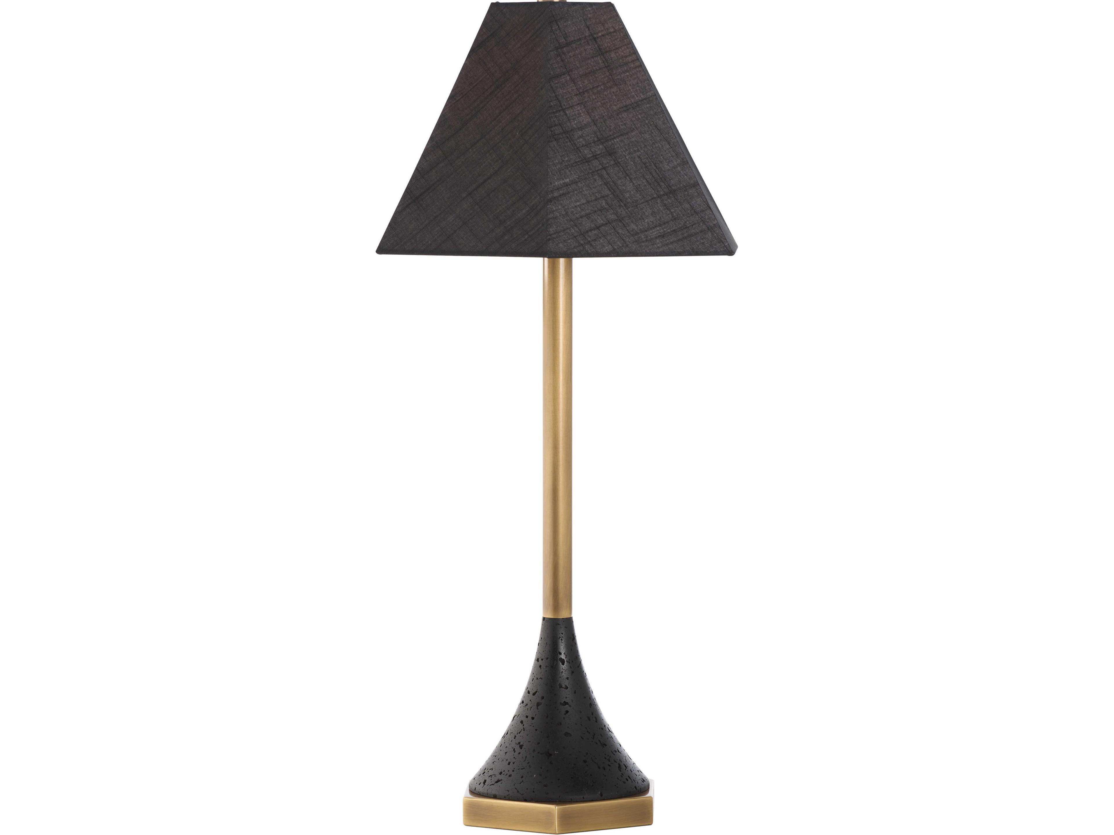 Wildwood Black Linen Table Lamp