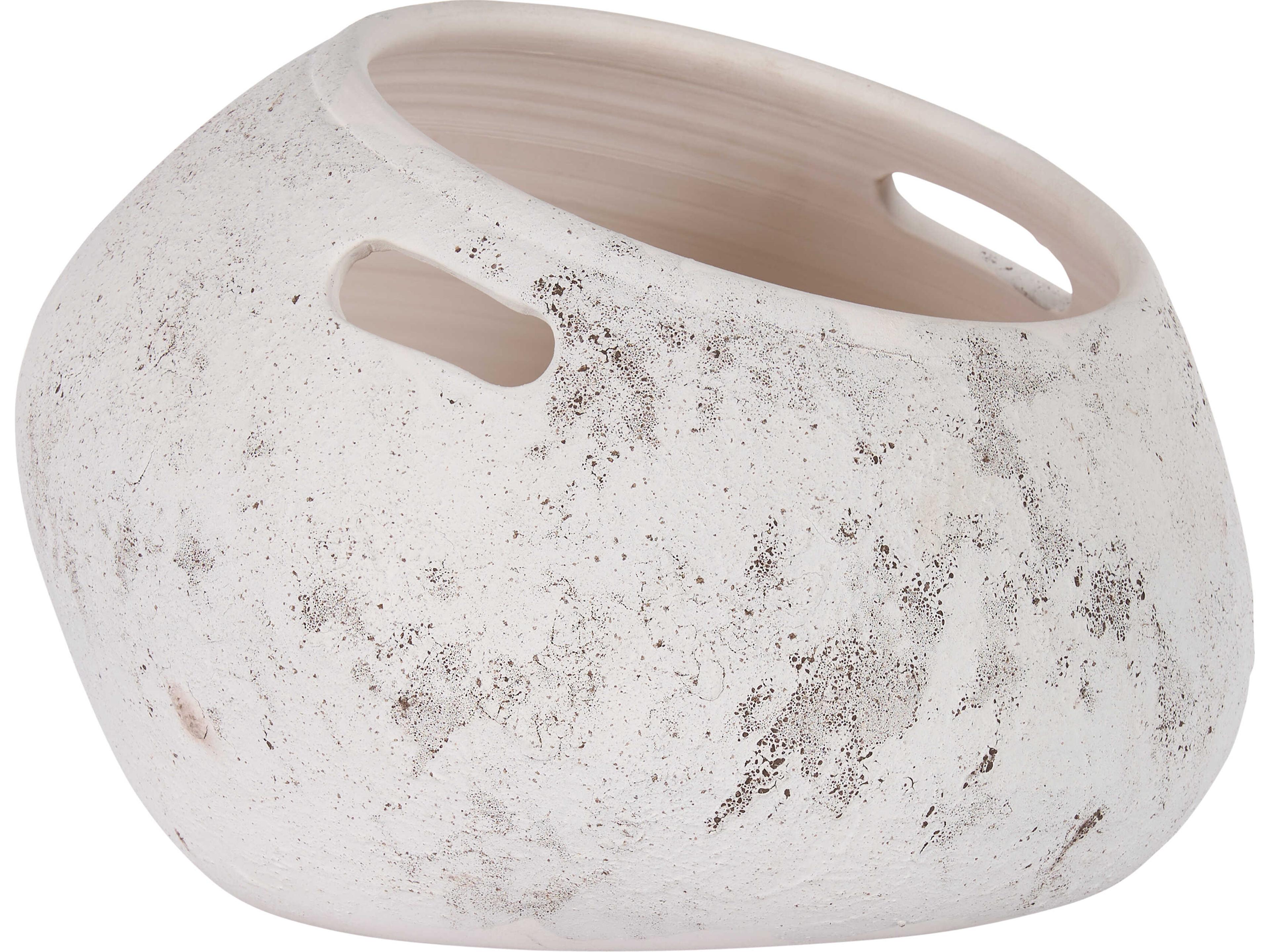 Italia White cream Vase