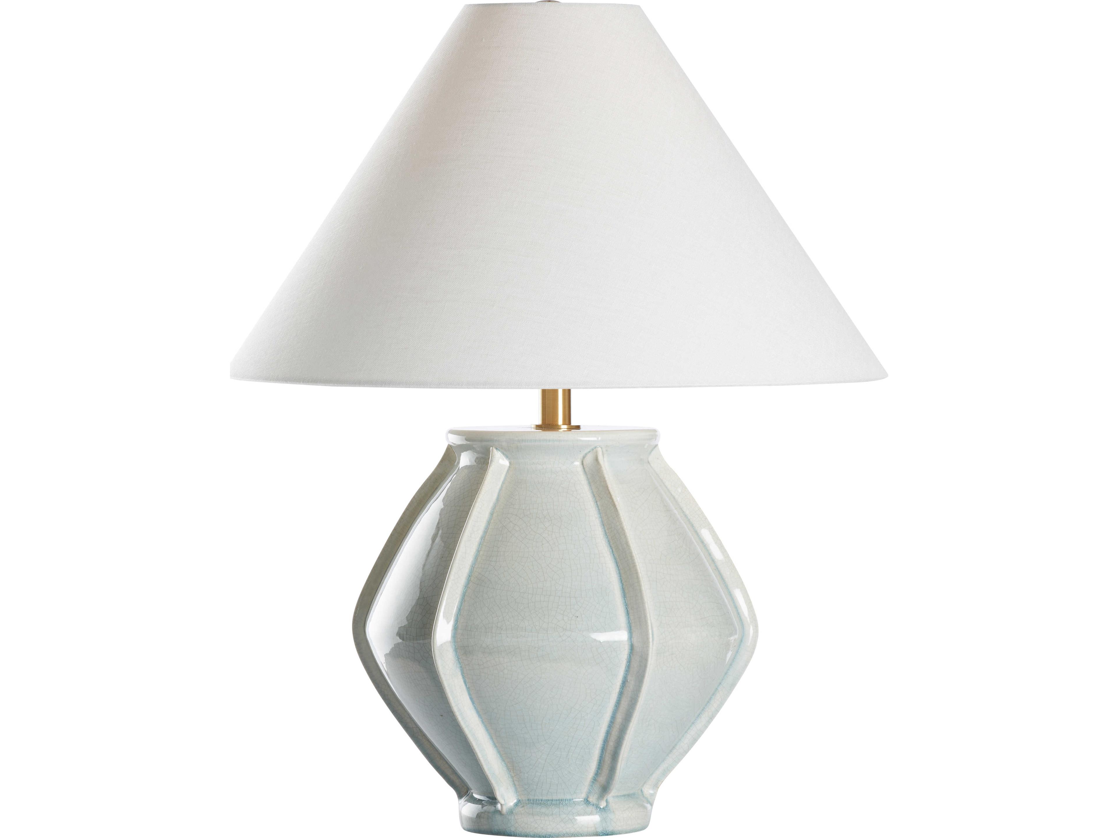 Italia Gray Linen Table Lamp