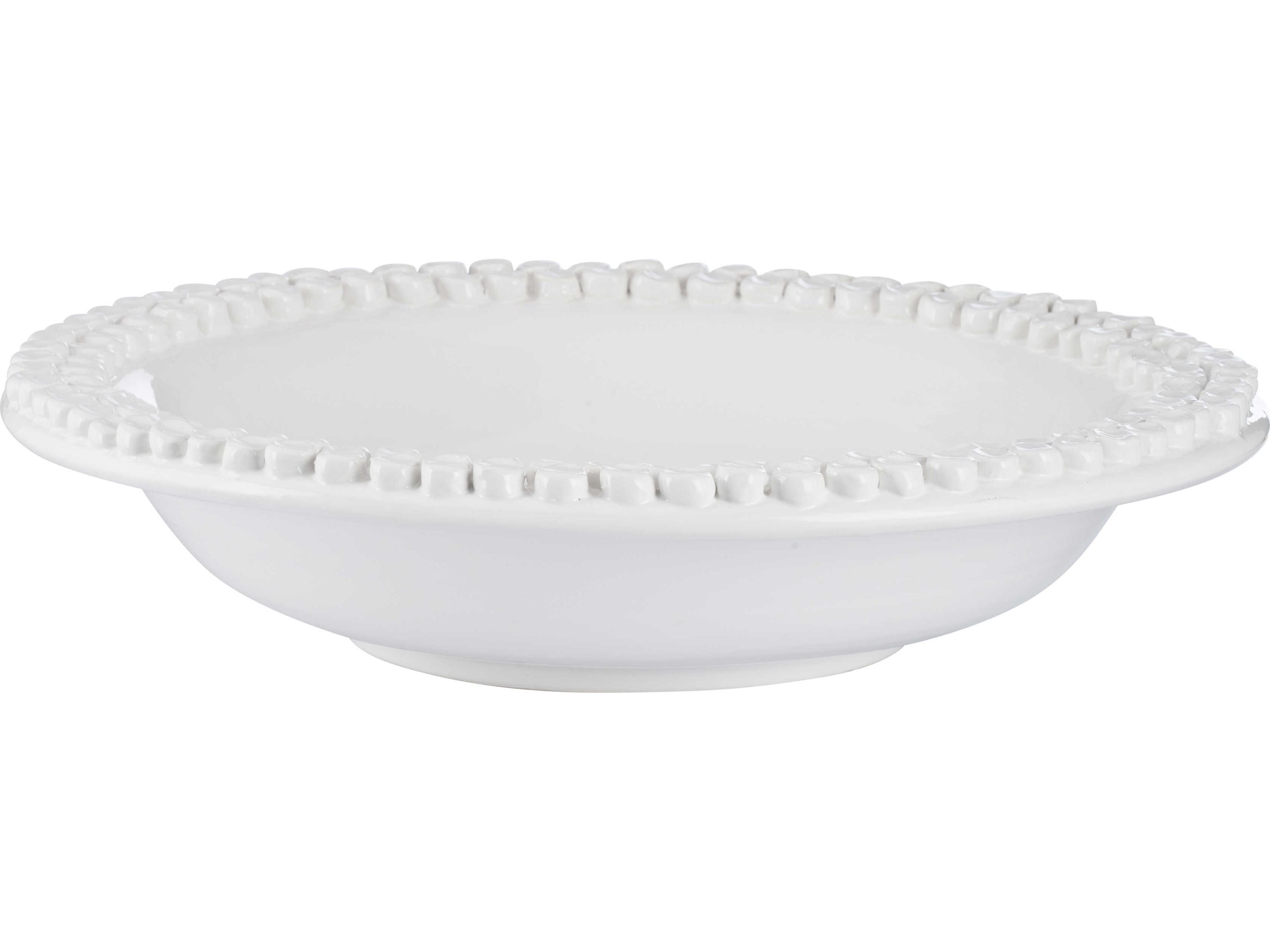 Italia White cream Decorative Plate