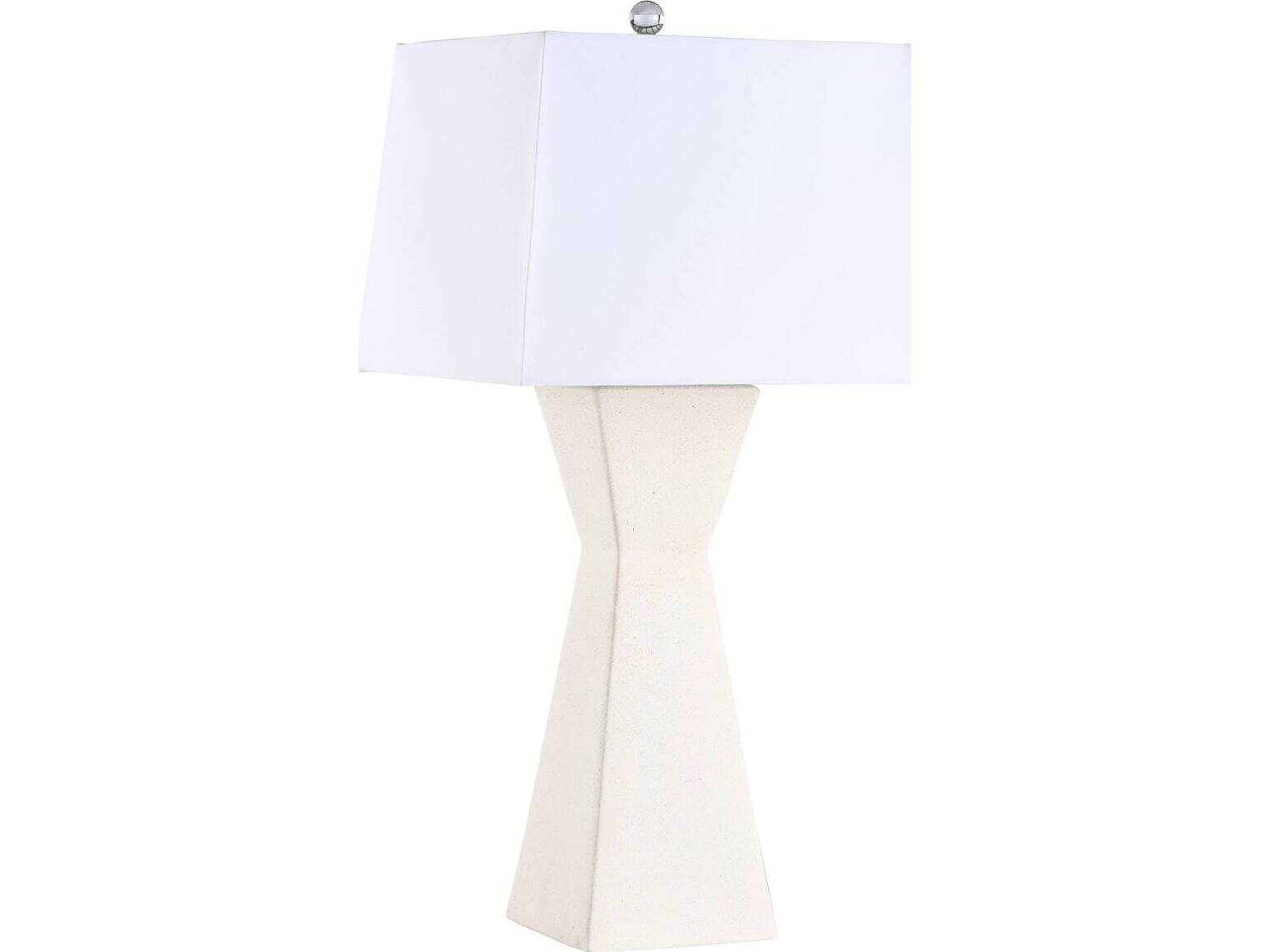 Wildwood White cream Linen Table Lamp