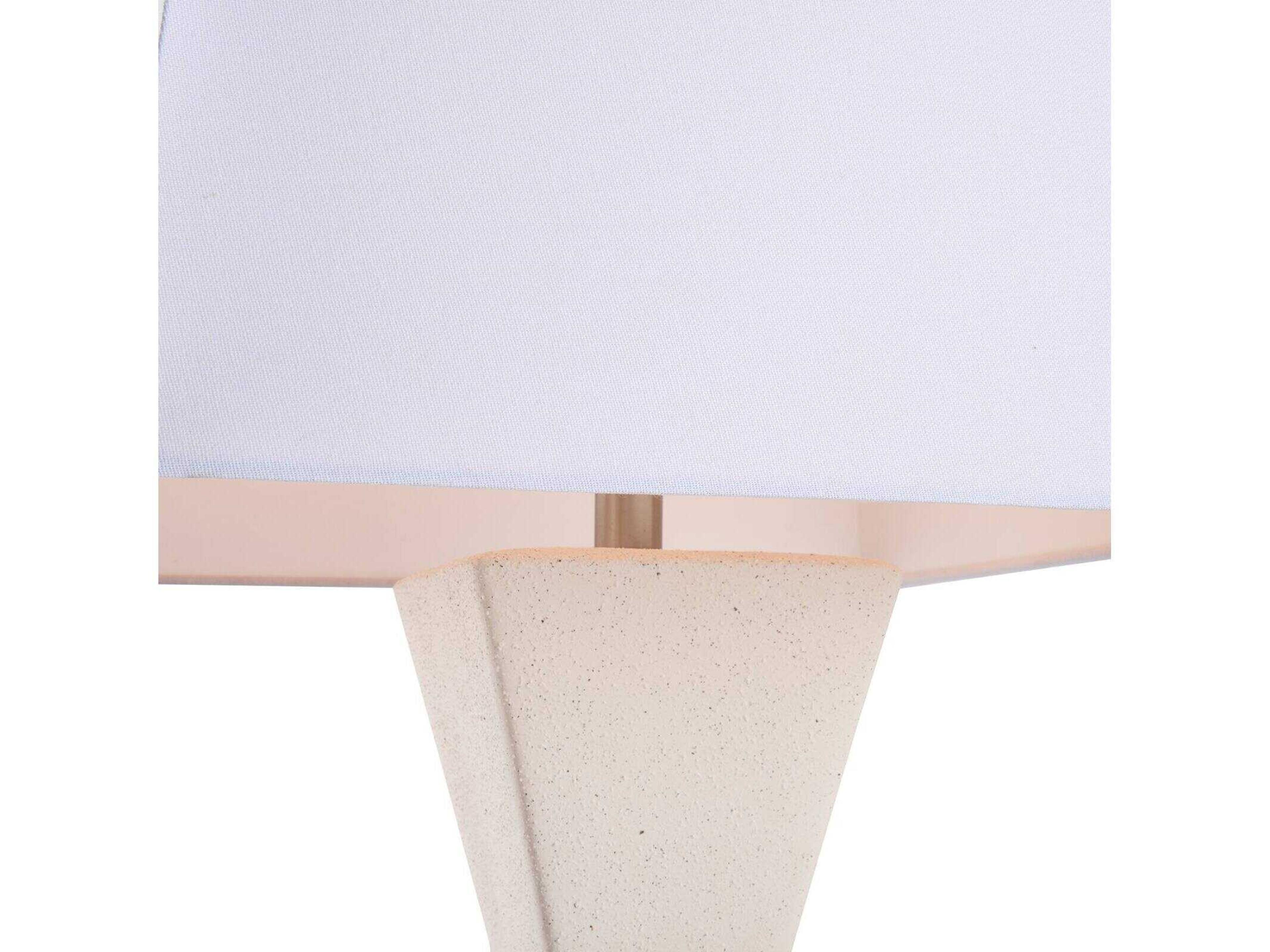 Wildwood White cream Linen Table Lamp