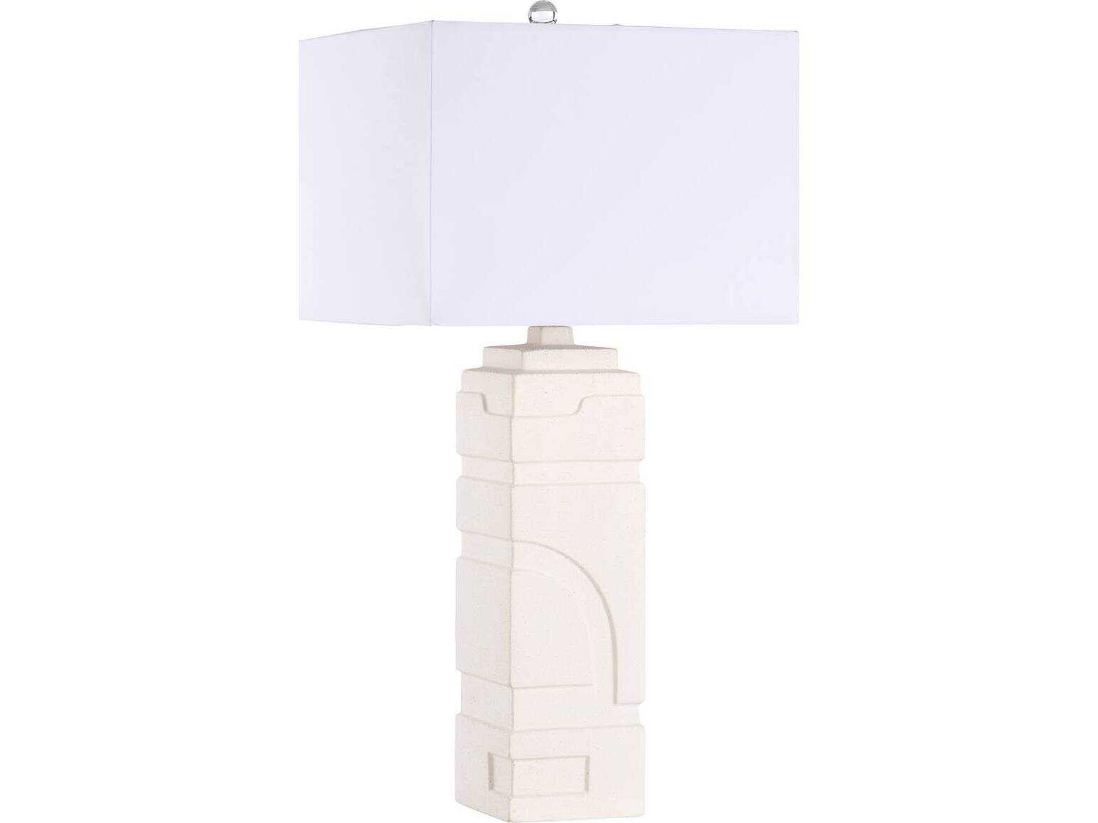 Wildwood White cream Linen Table Lamp