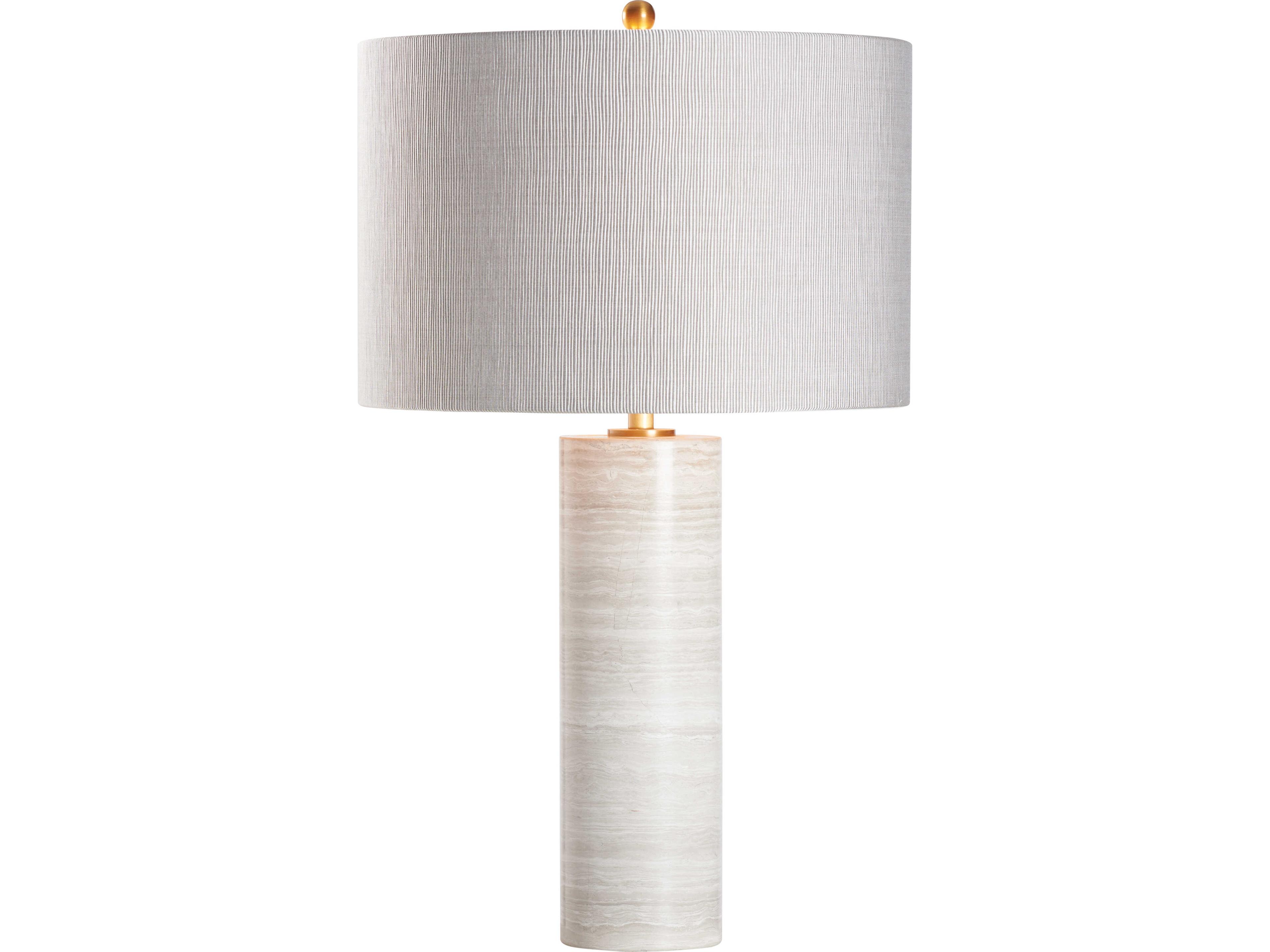 Wildwood White cream Silkette Table Lamp