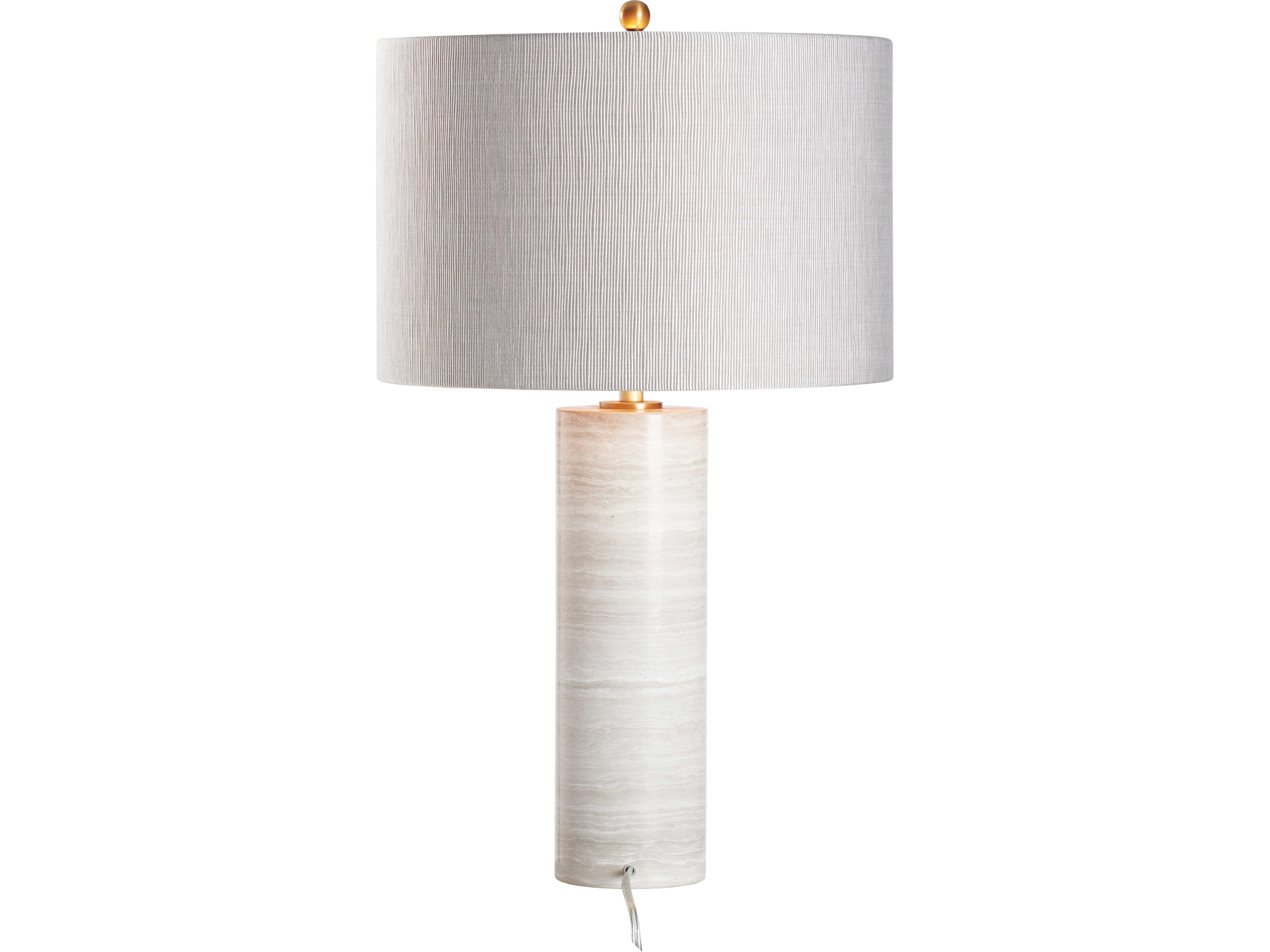 Wildwood White cream Silkette Table Lamp