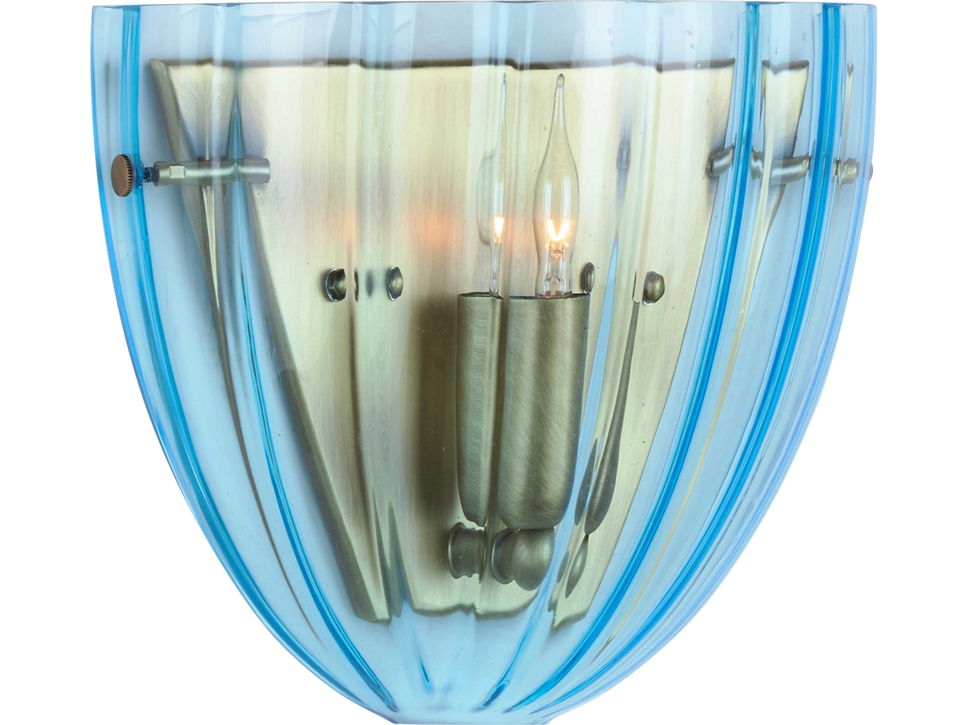 Italia 1-Light Black Blue Wall Sconce