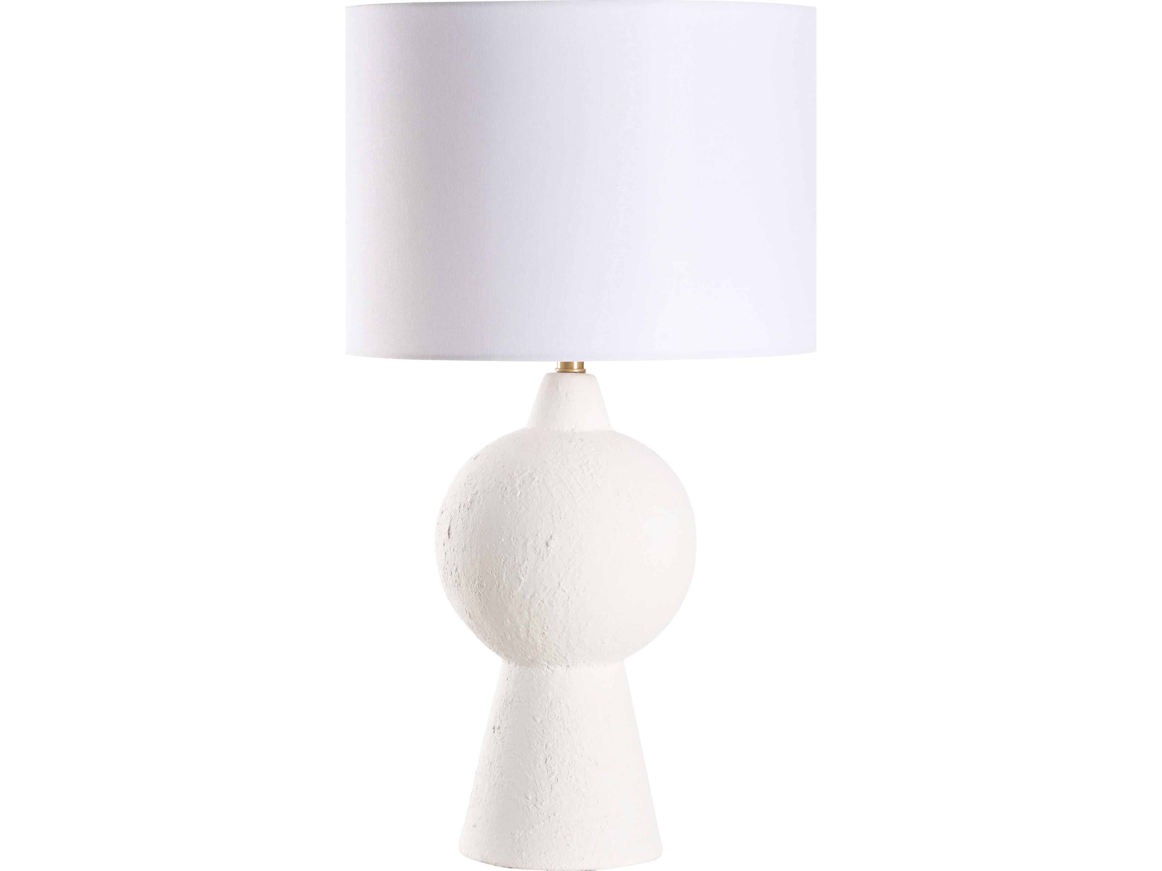 Wildwood White cream Linen Table Lamp