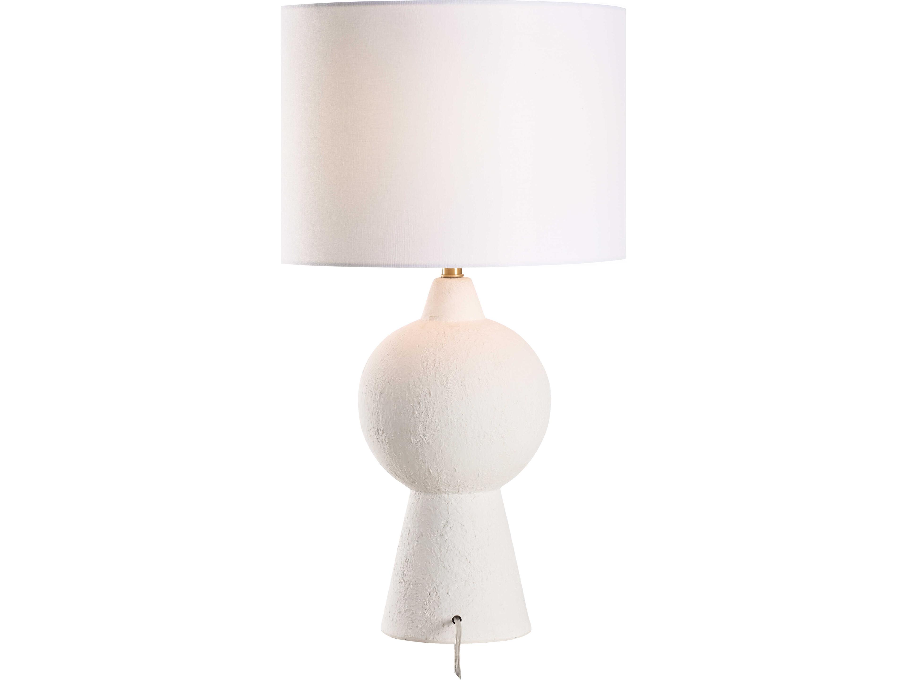 Wildwood White cream Linen Table Lamp