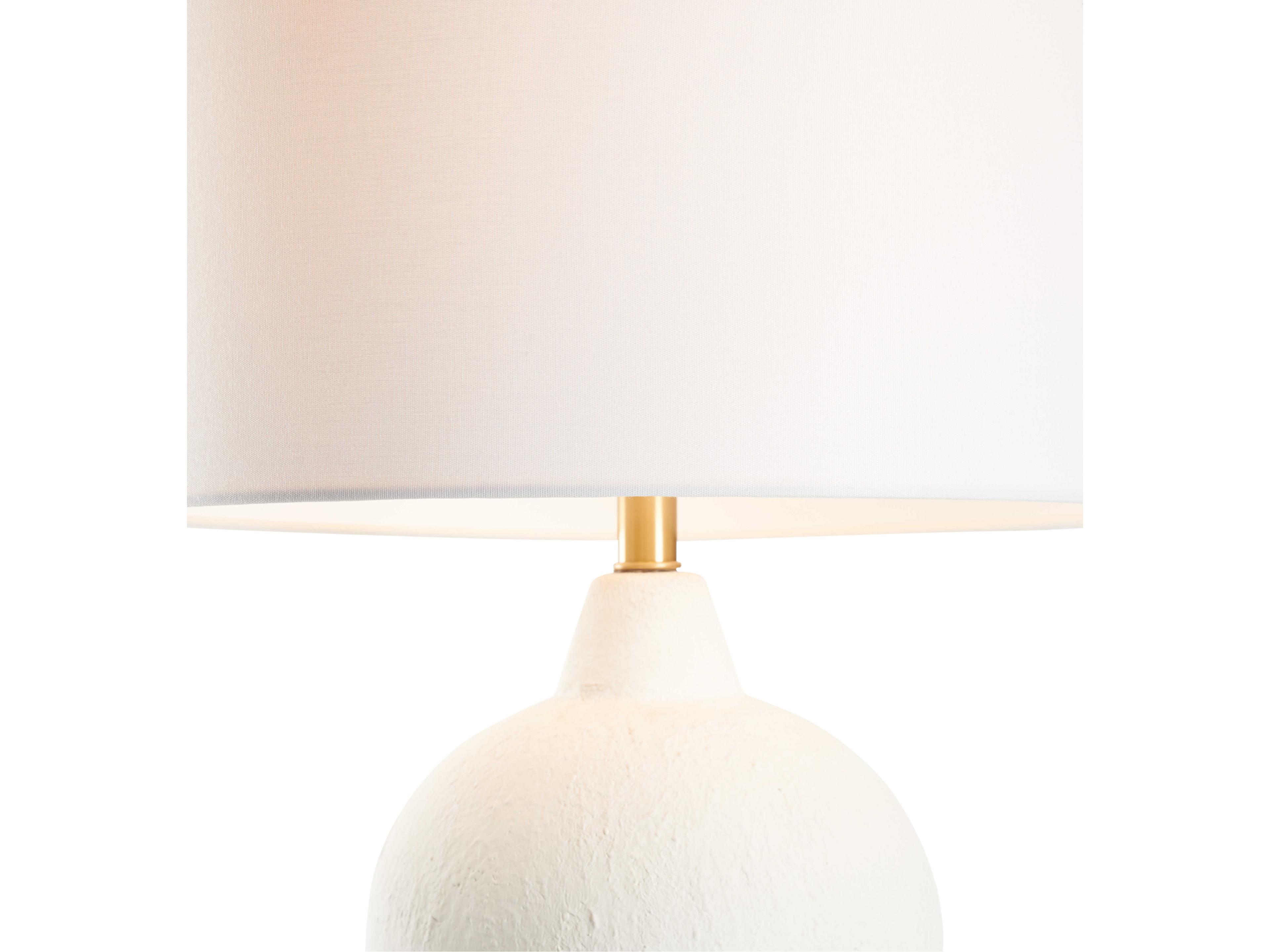 Wildwood White cream Linen Table Lamp