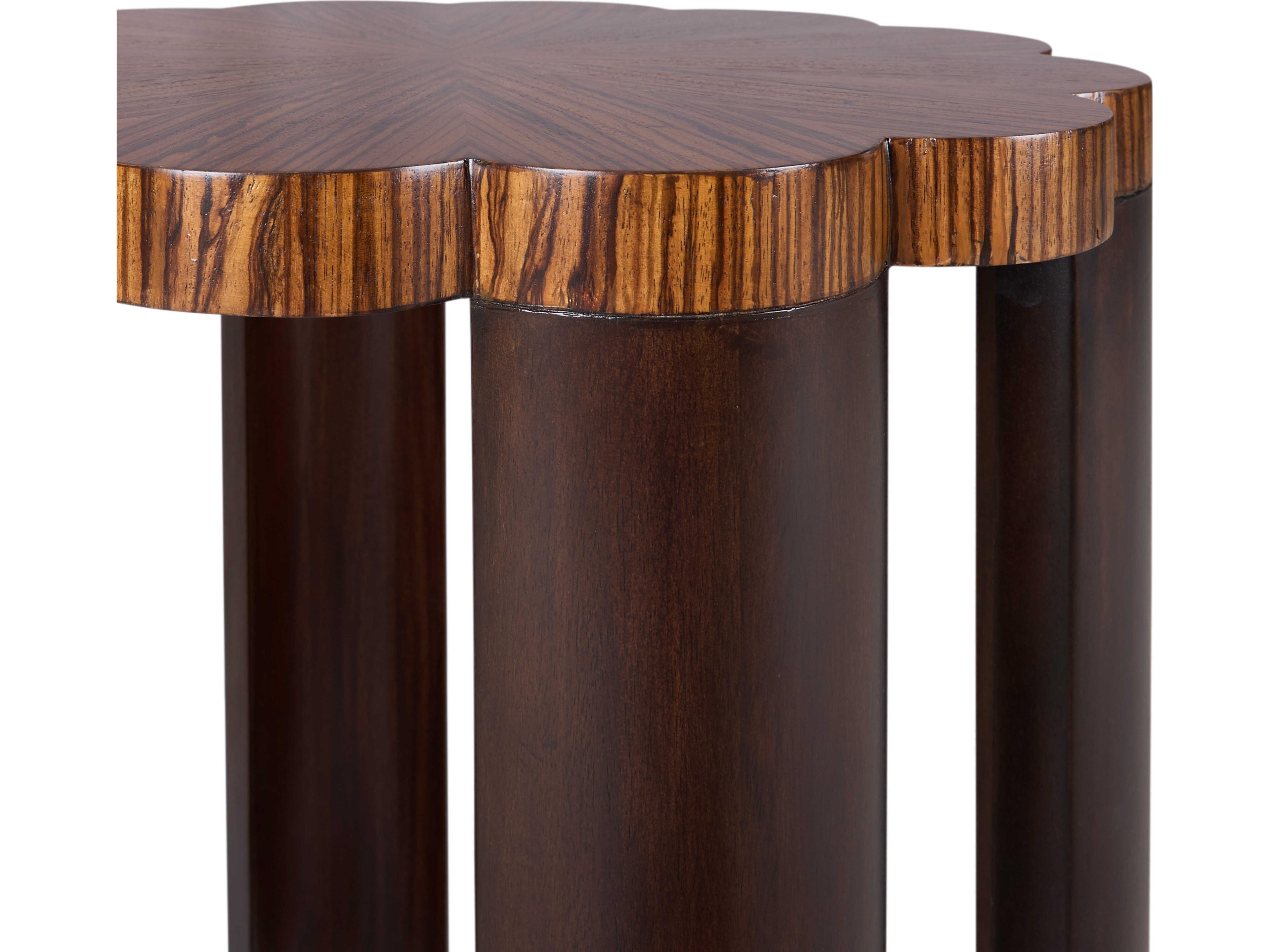 Wildwood Round Wood Brown End Table