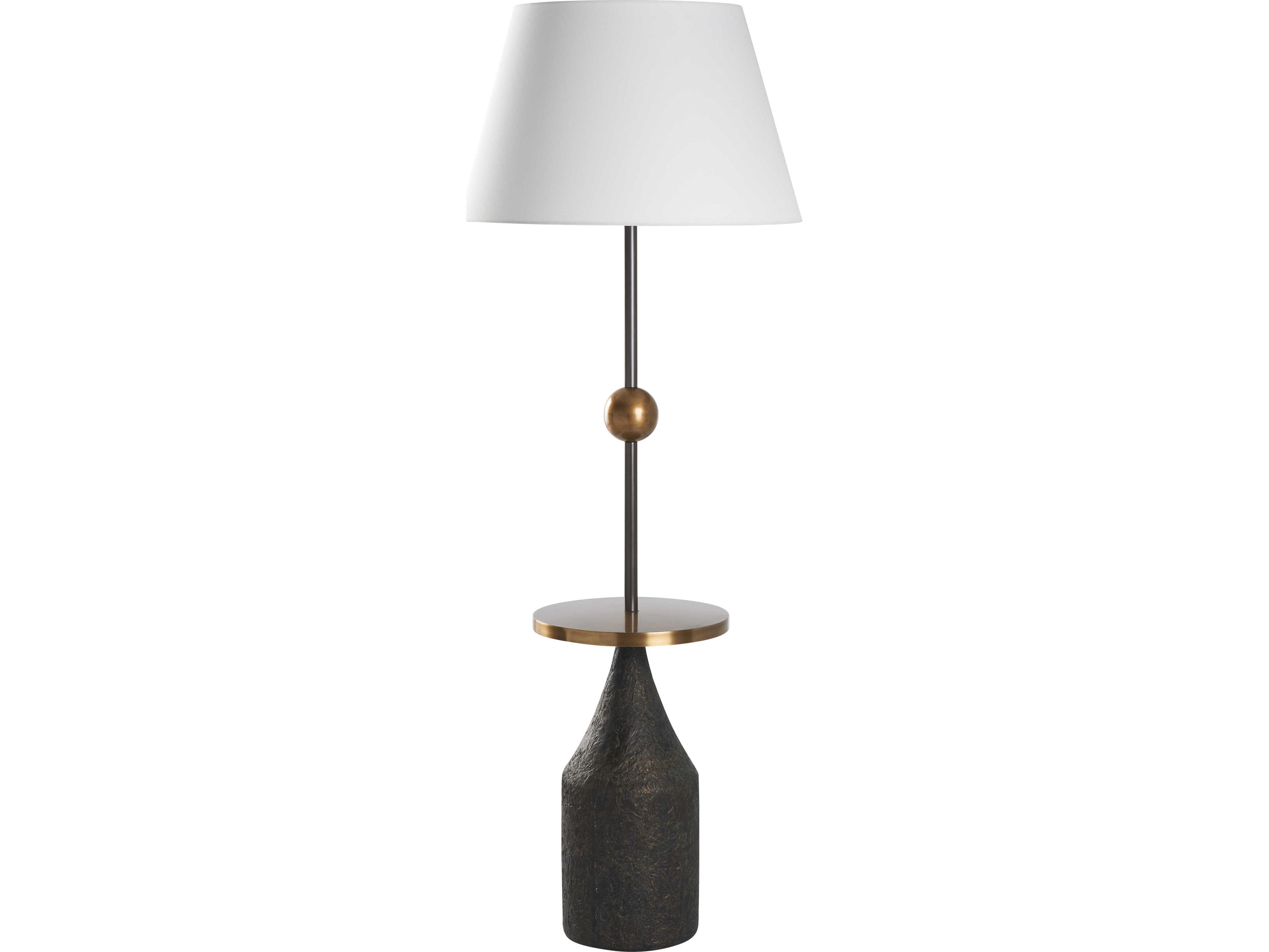 Wildwood Brown Linen Floor Lamp