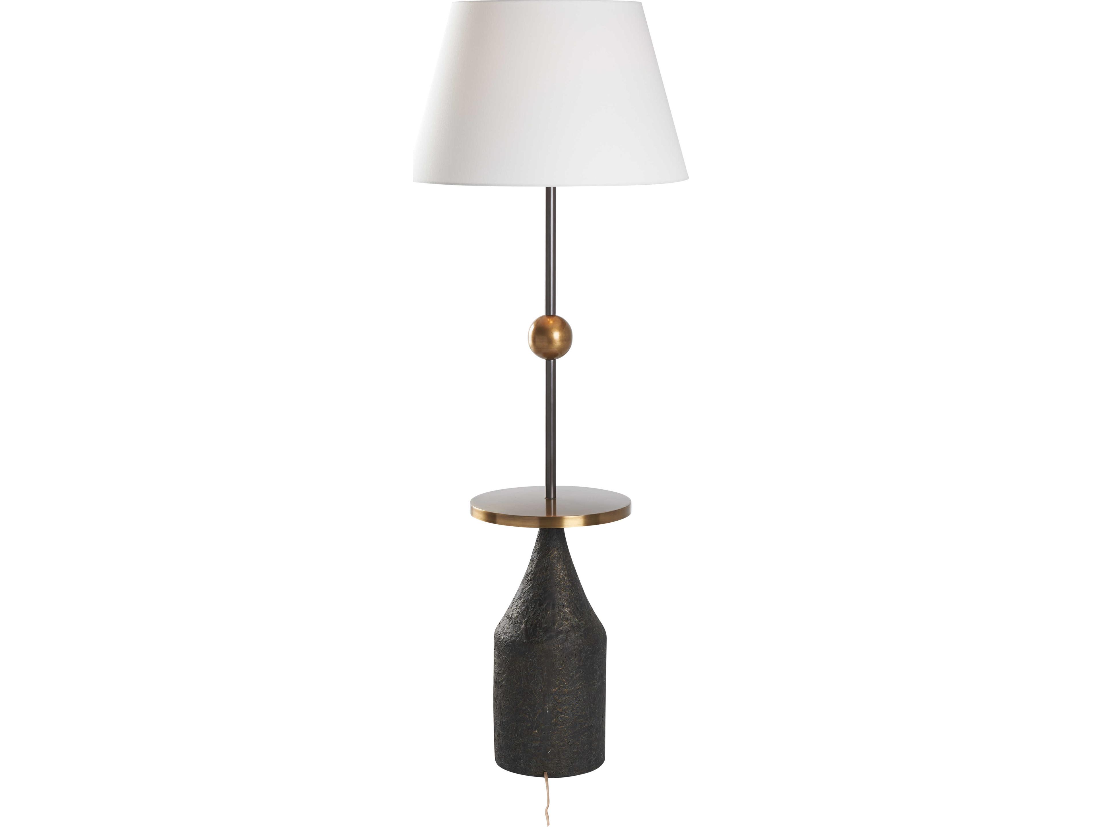 Wildwood Brown Linen Floor Lamp