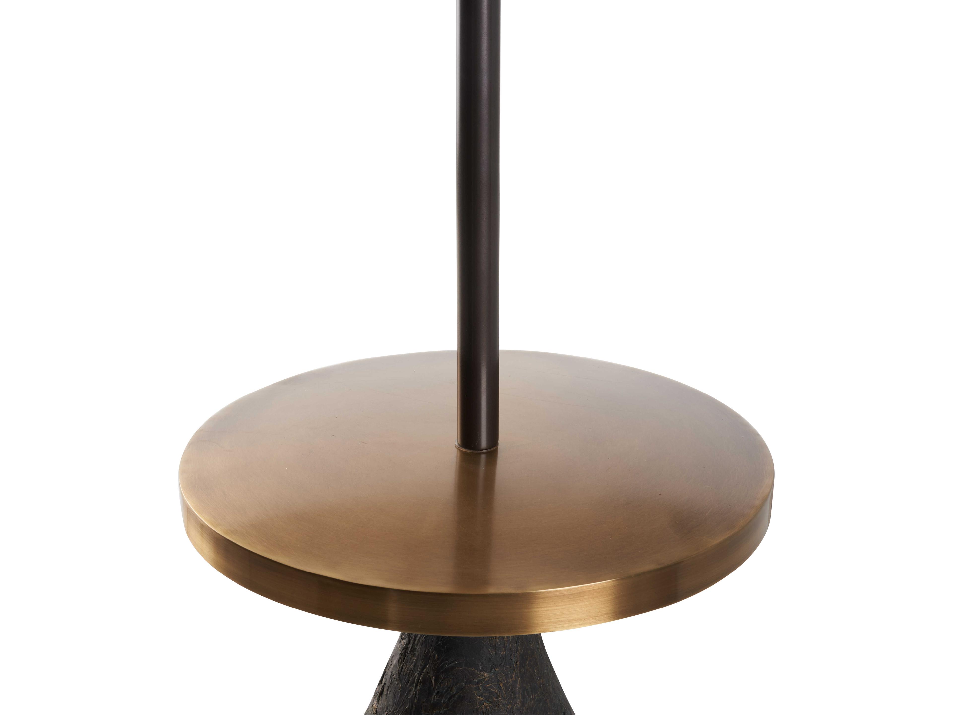 Wildwood Brown Linen Floor Lamp