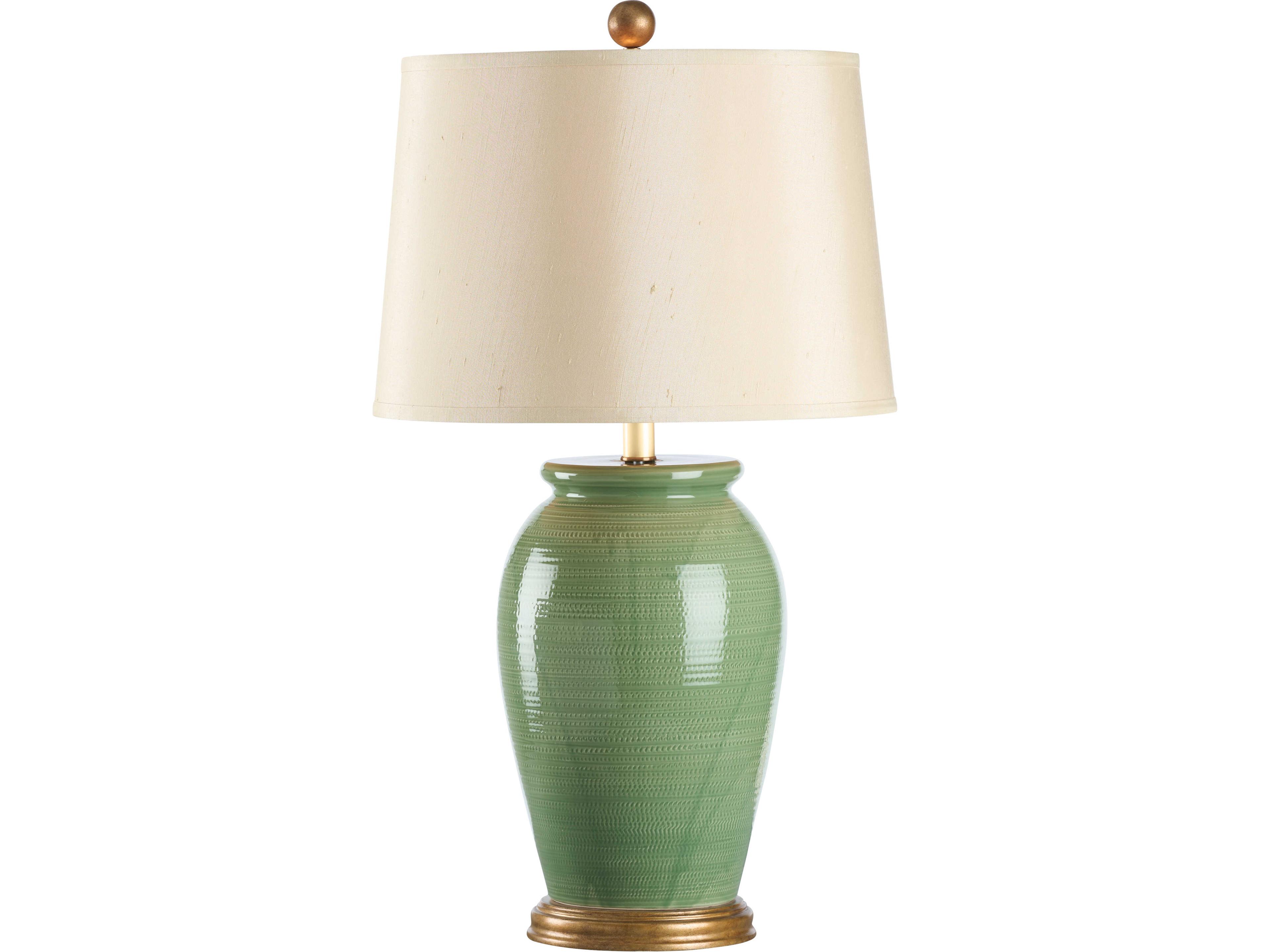 Green Silkette Table Lamp