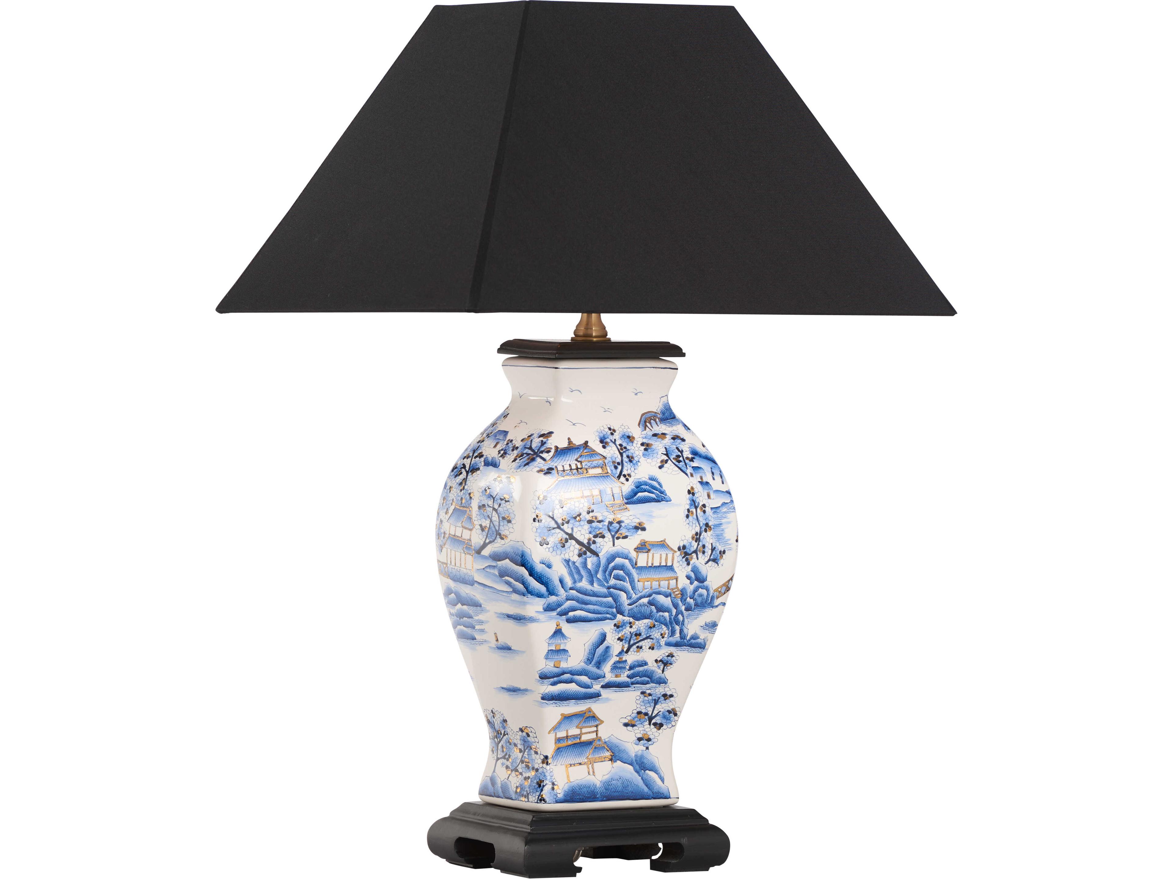 Blue Silkette Table Lamp