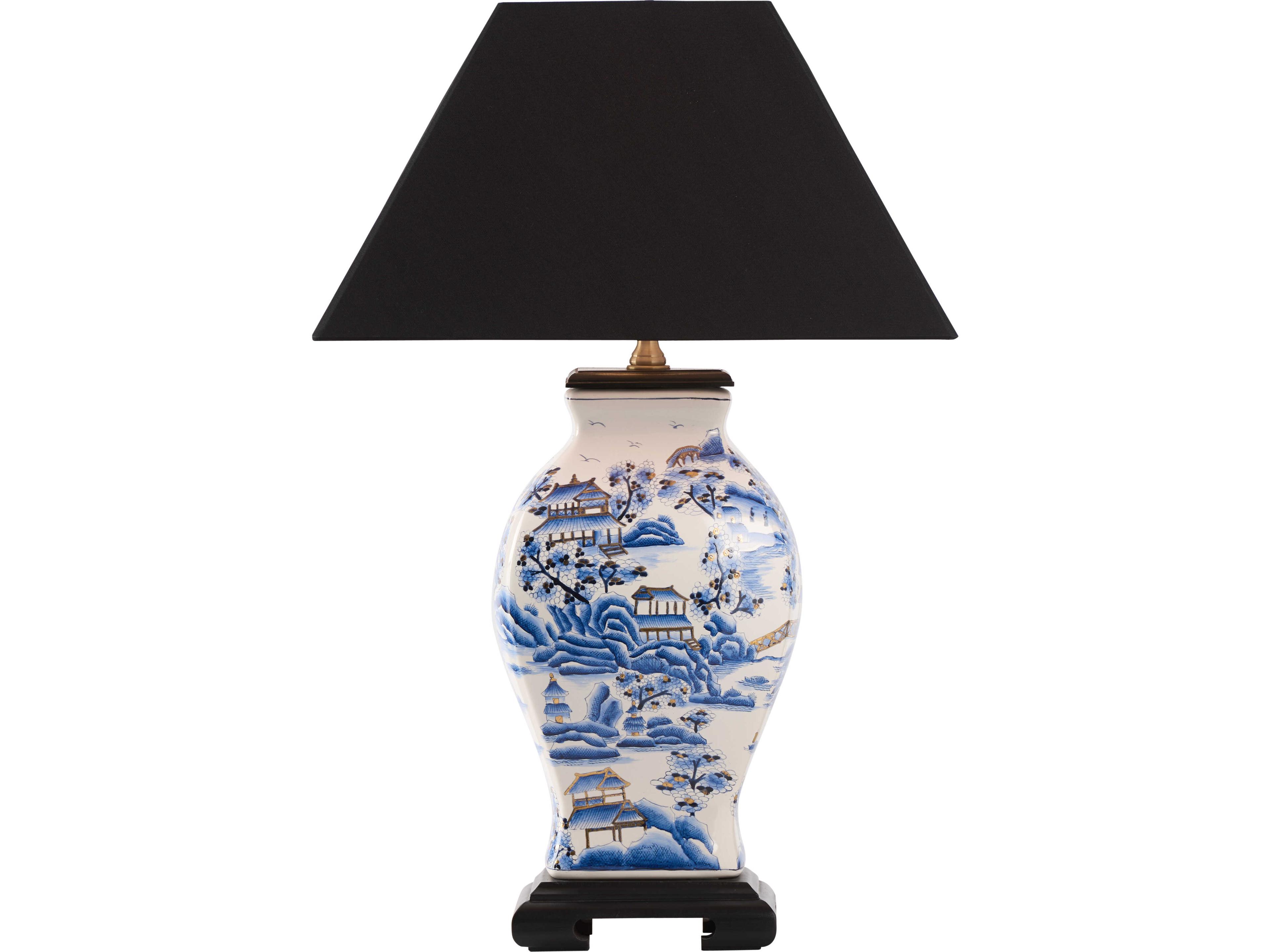 Wildwood Blue Silkette Table Lamp