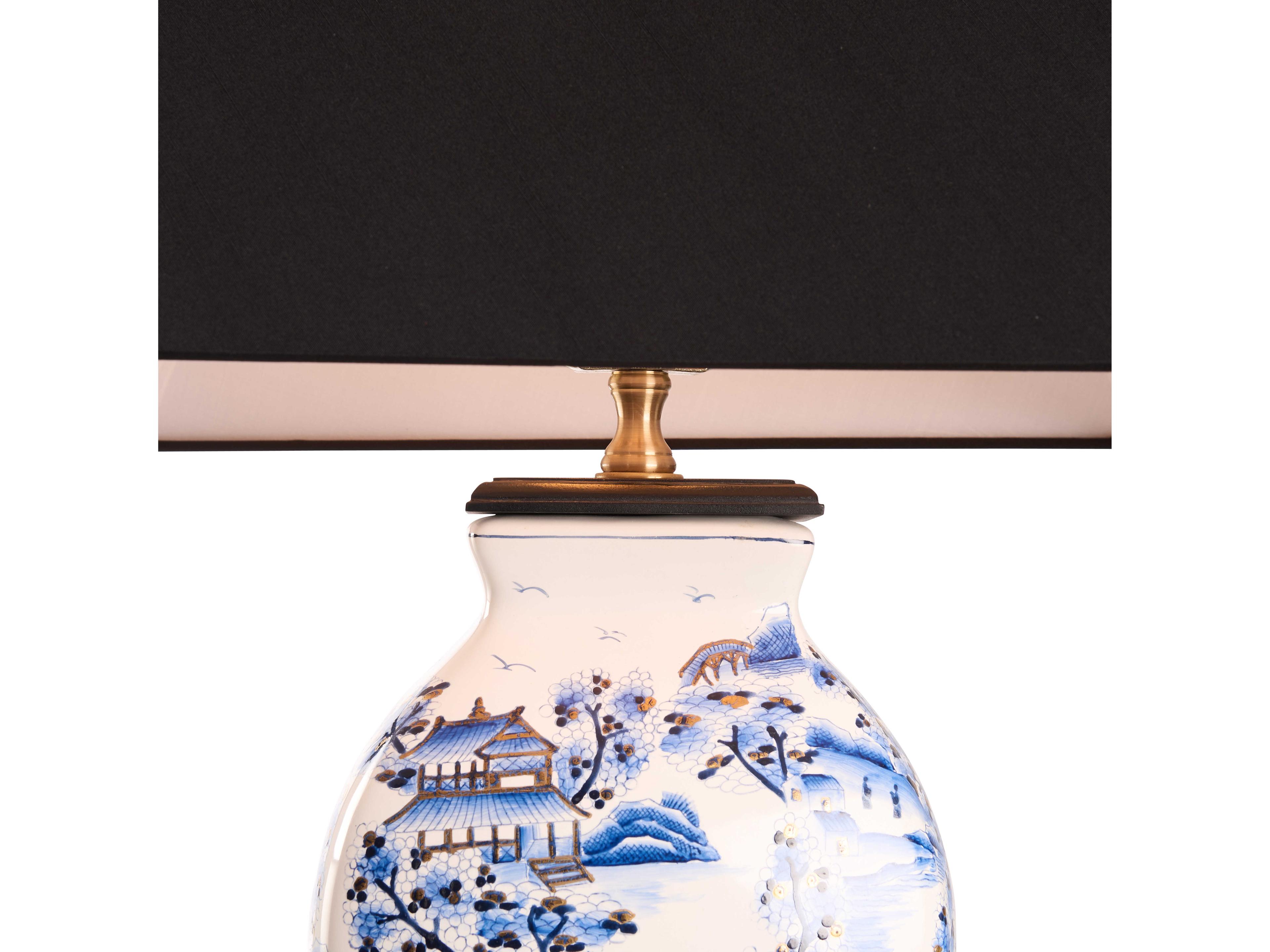 Wildwood Blue Silkette Table Lamp