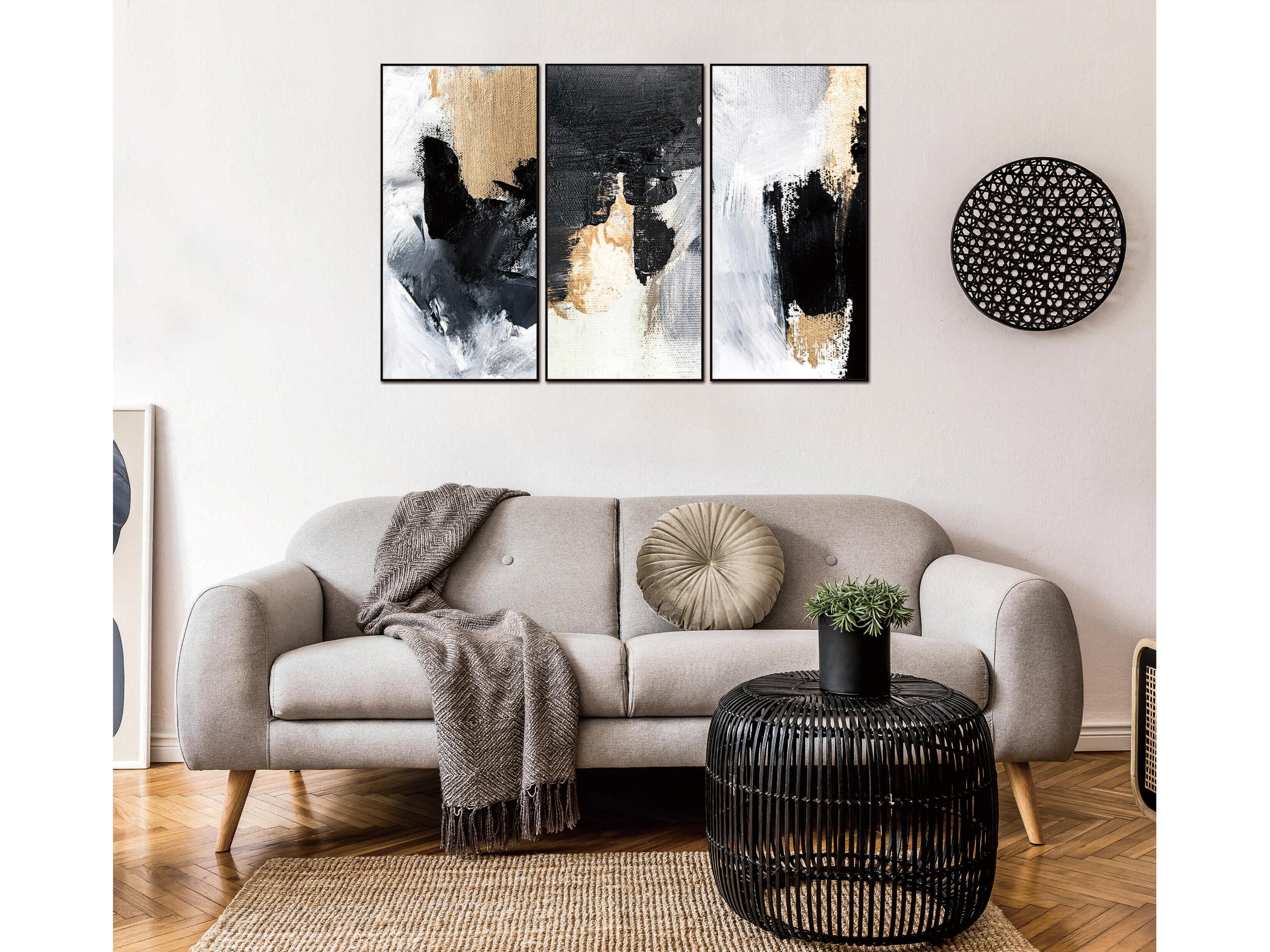 Whiteline Modern Living Inez 3-Piece Canvas Wall Art