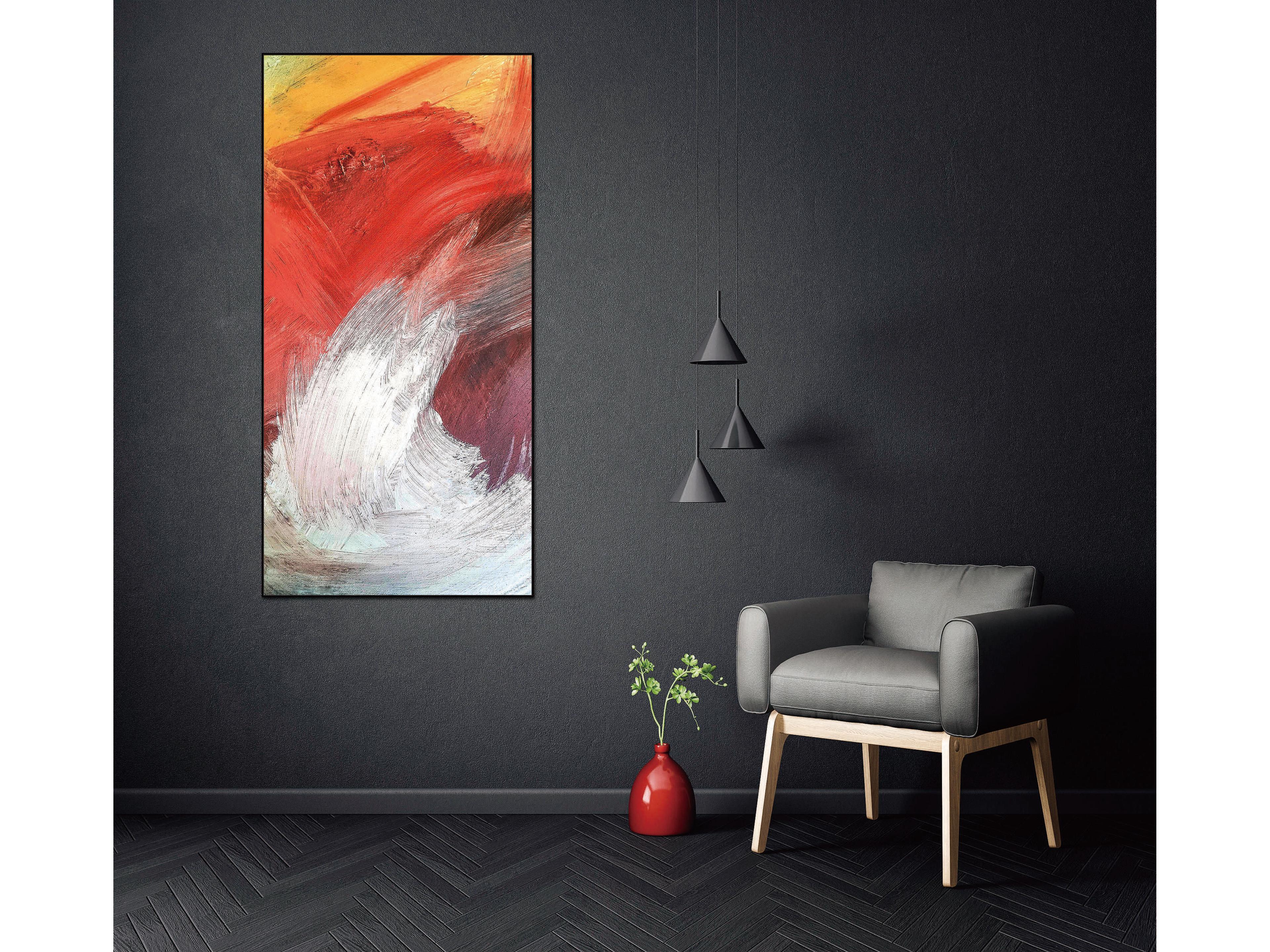 Whiteline Modern Living Flame Canvas Wall Art