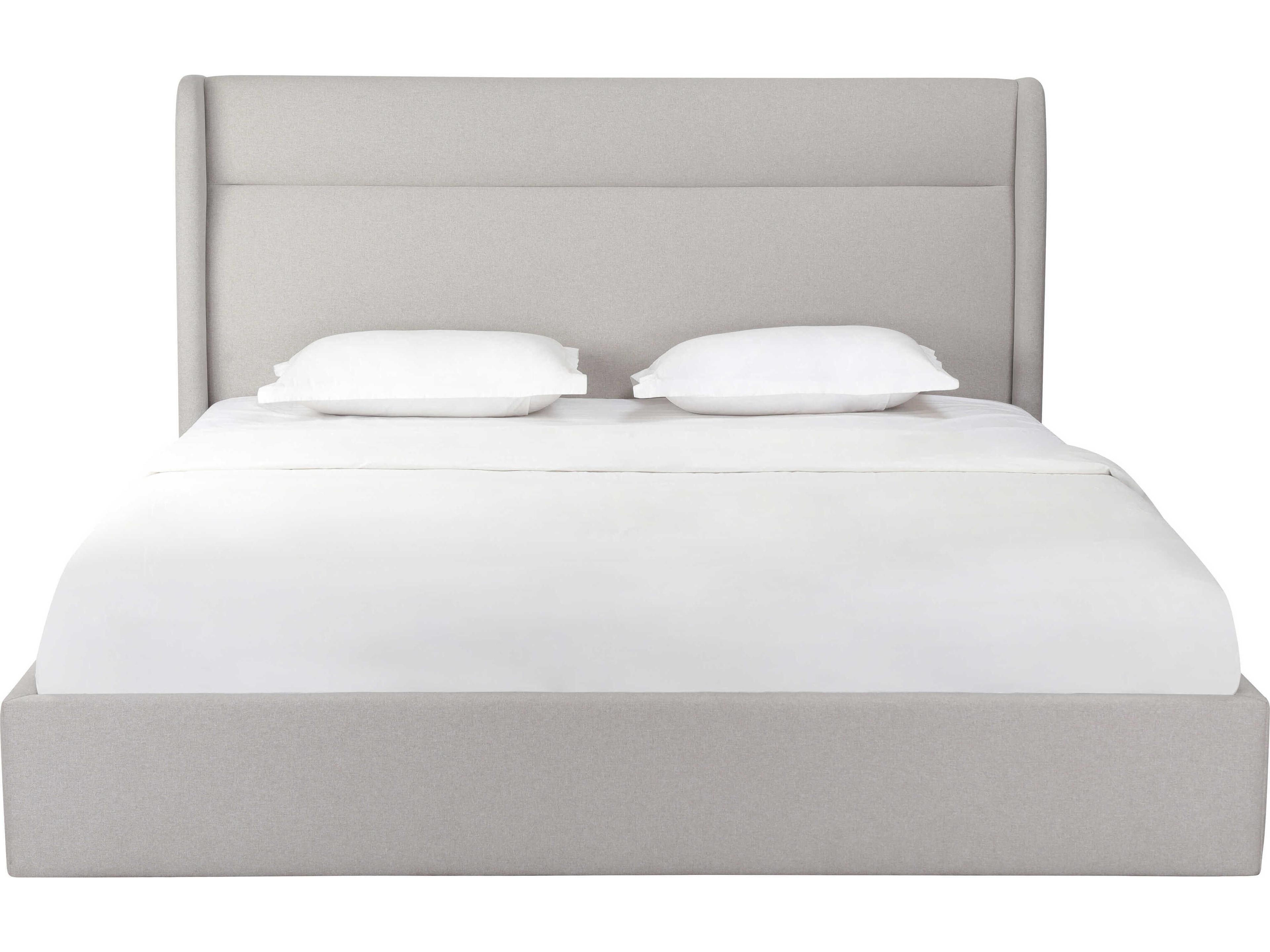 Whiteline Modern Living Tokyo Light Grey Upholstered King Platform Bed