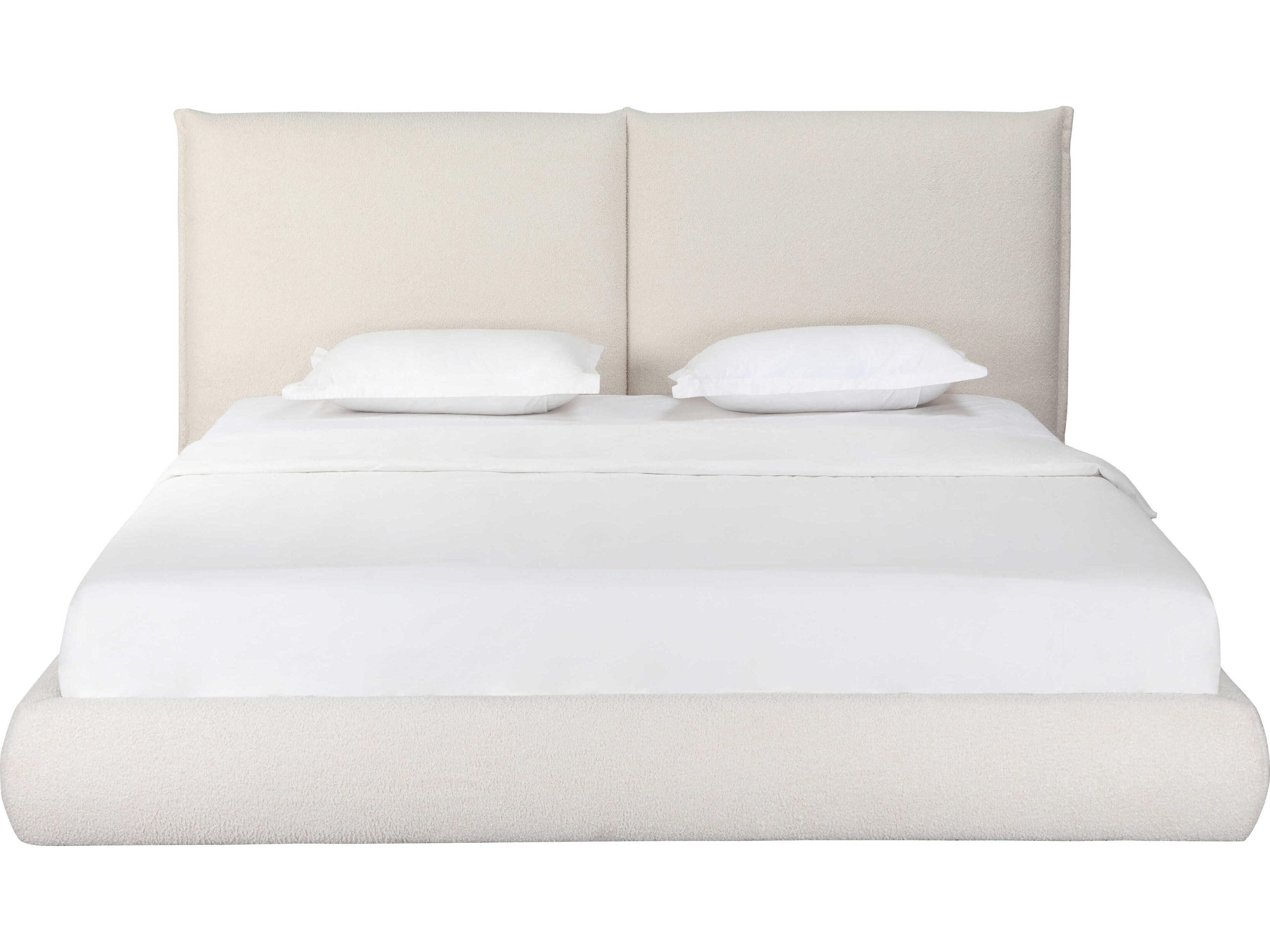 Whiteline Modern Living Eric Beige Upholstered King Platform Bed