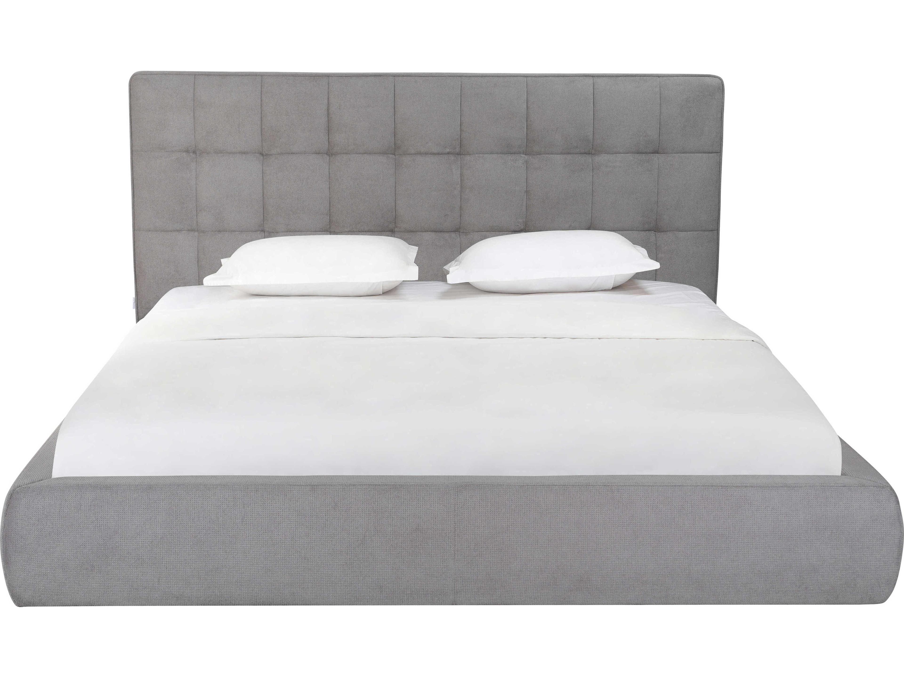 Whiteline Modern Living Dexter Grey Upholstered King Platform Bed