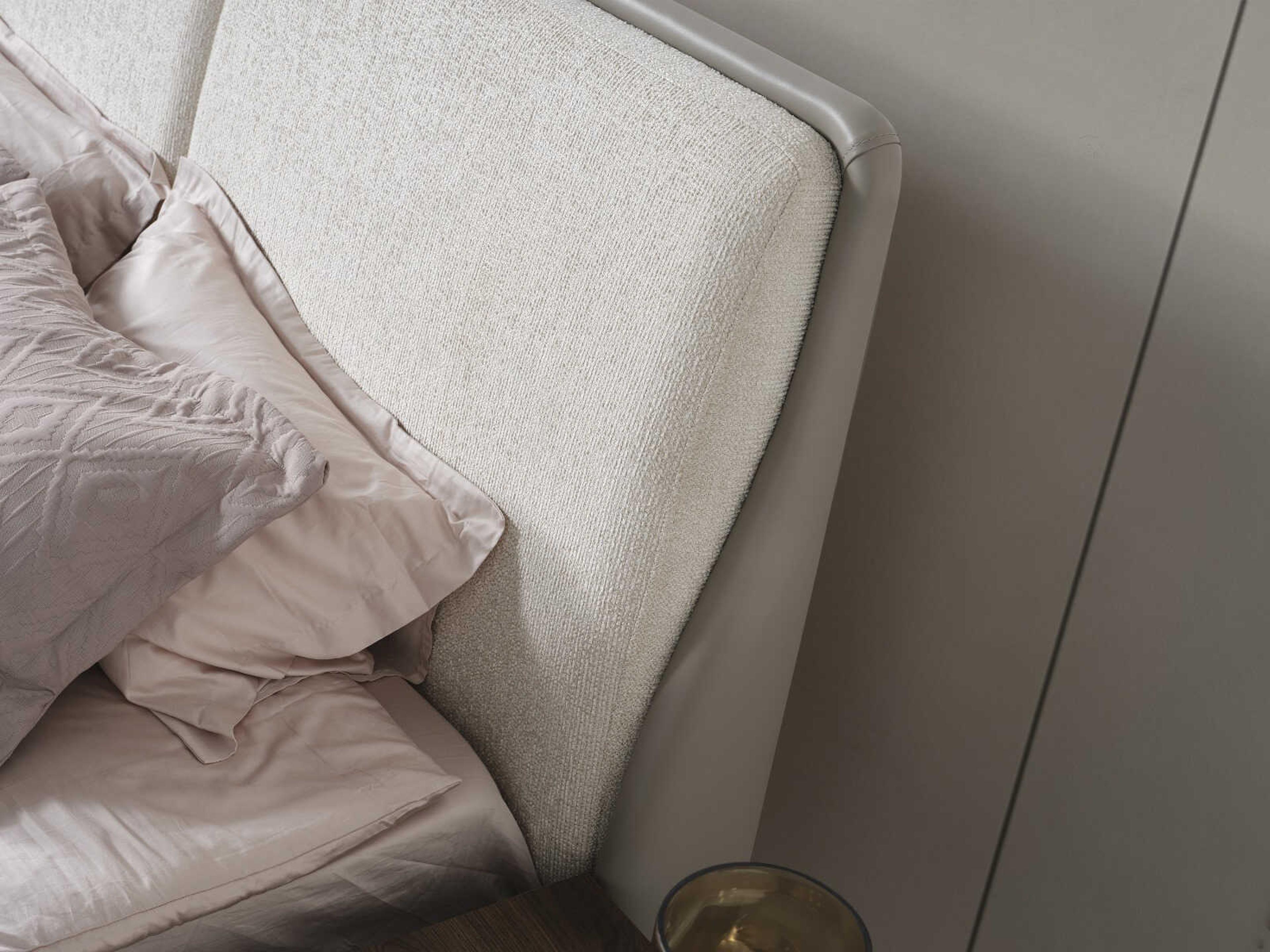 Whiteline Modern Living Romina Light Grey Upholstered King Platform Bed