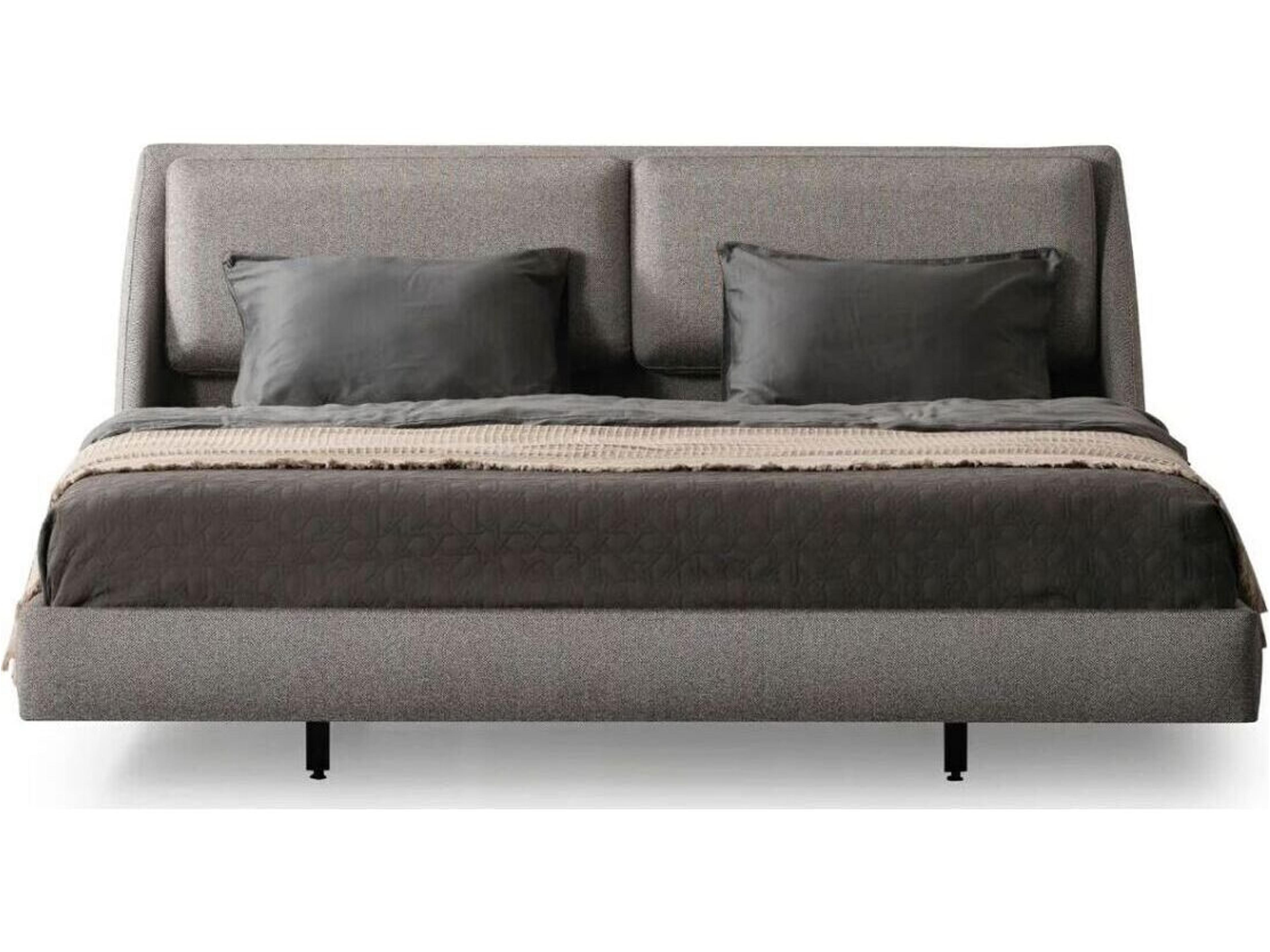 Raphael Gray Upholstered King Platform Bed