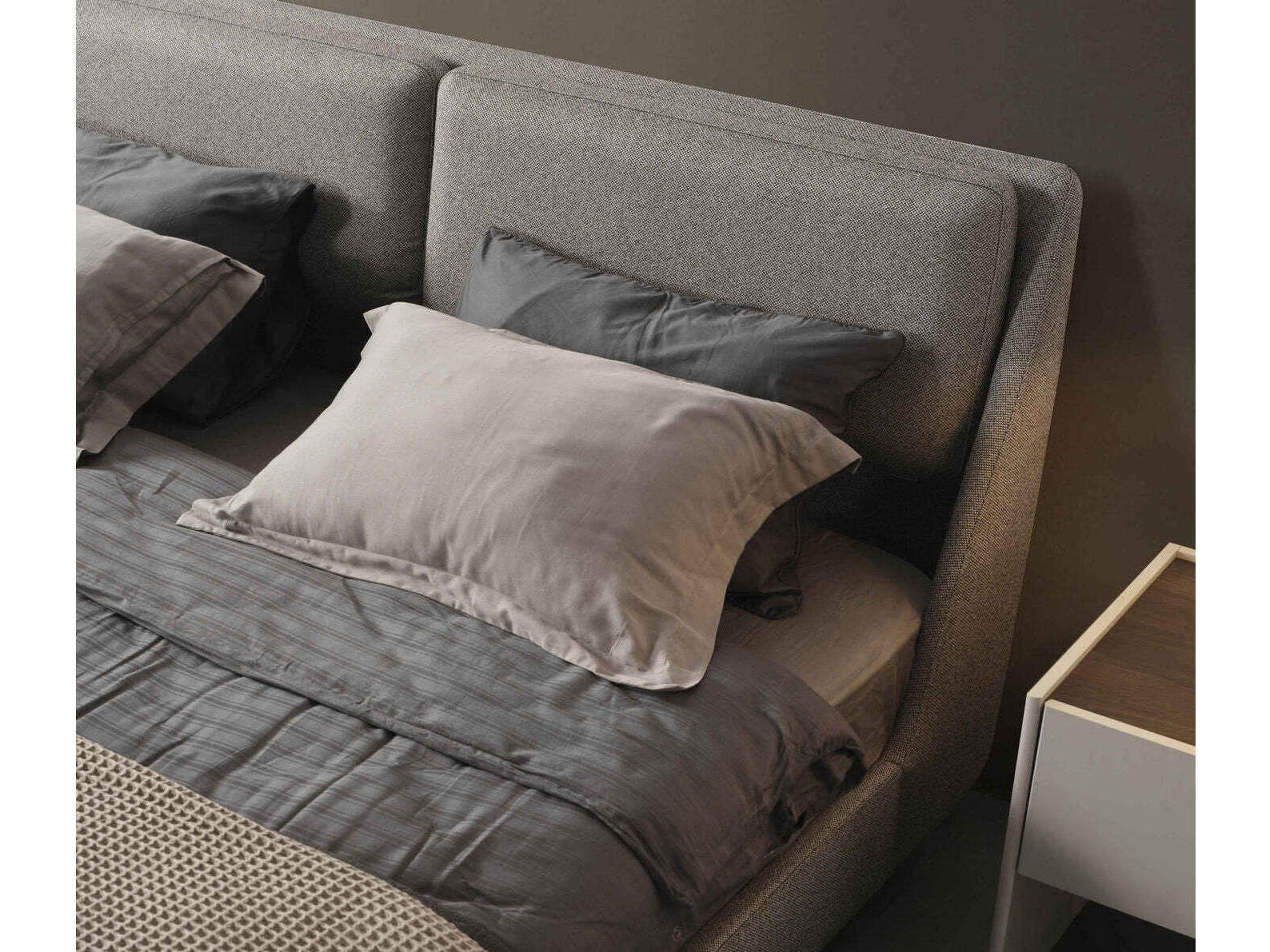 Whiteline Modern Living Raphael Gray Upholstered King Platform Bed