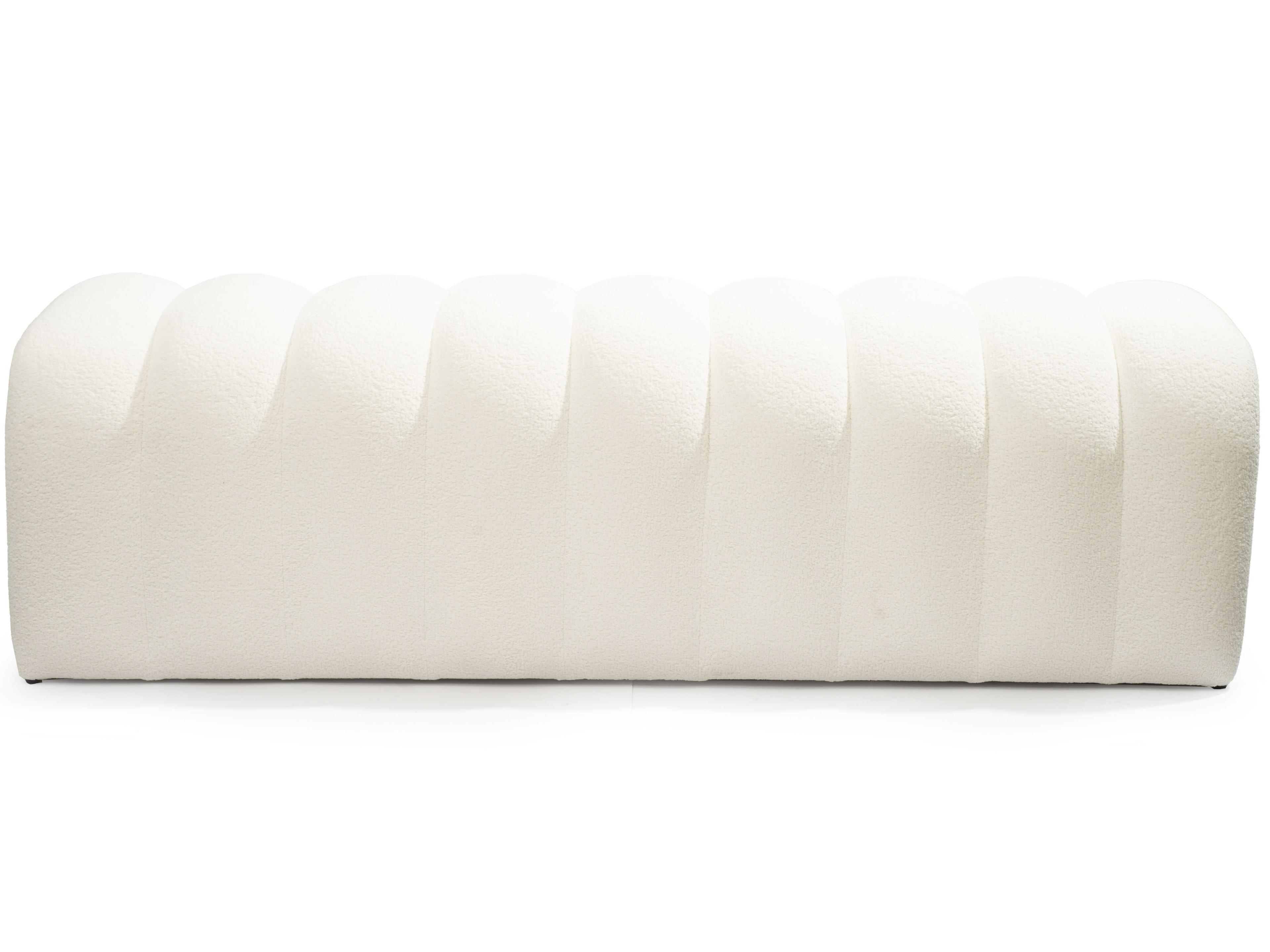 Whiteline Modern Living Vertigo White Upholstered Accent Bench