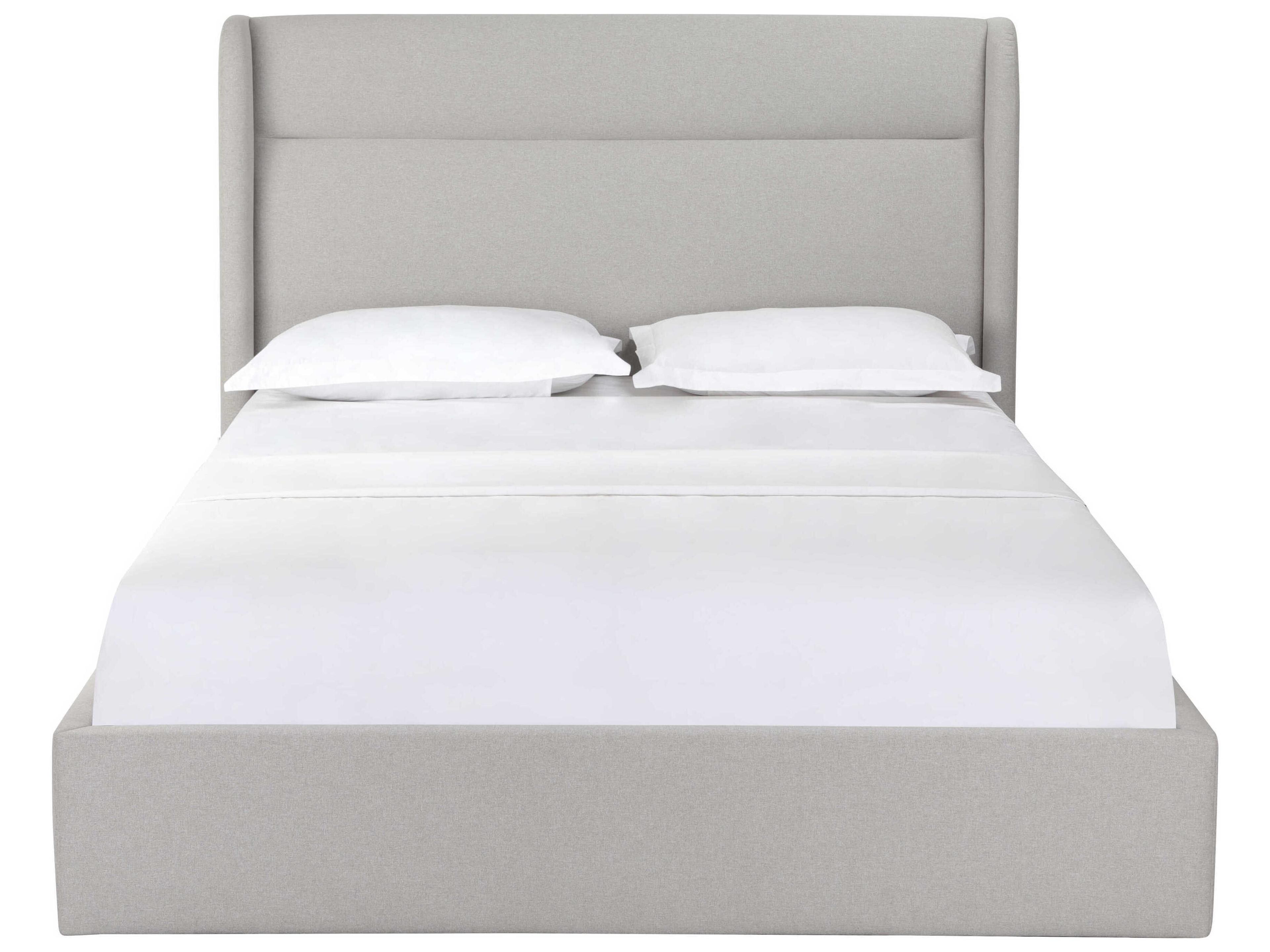 Whiteline Modern Living Tokyo Light Grey Upholstered Queen Platform Bed