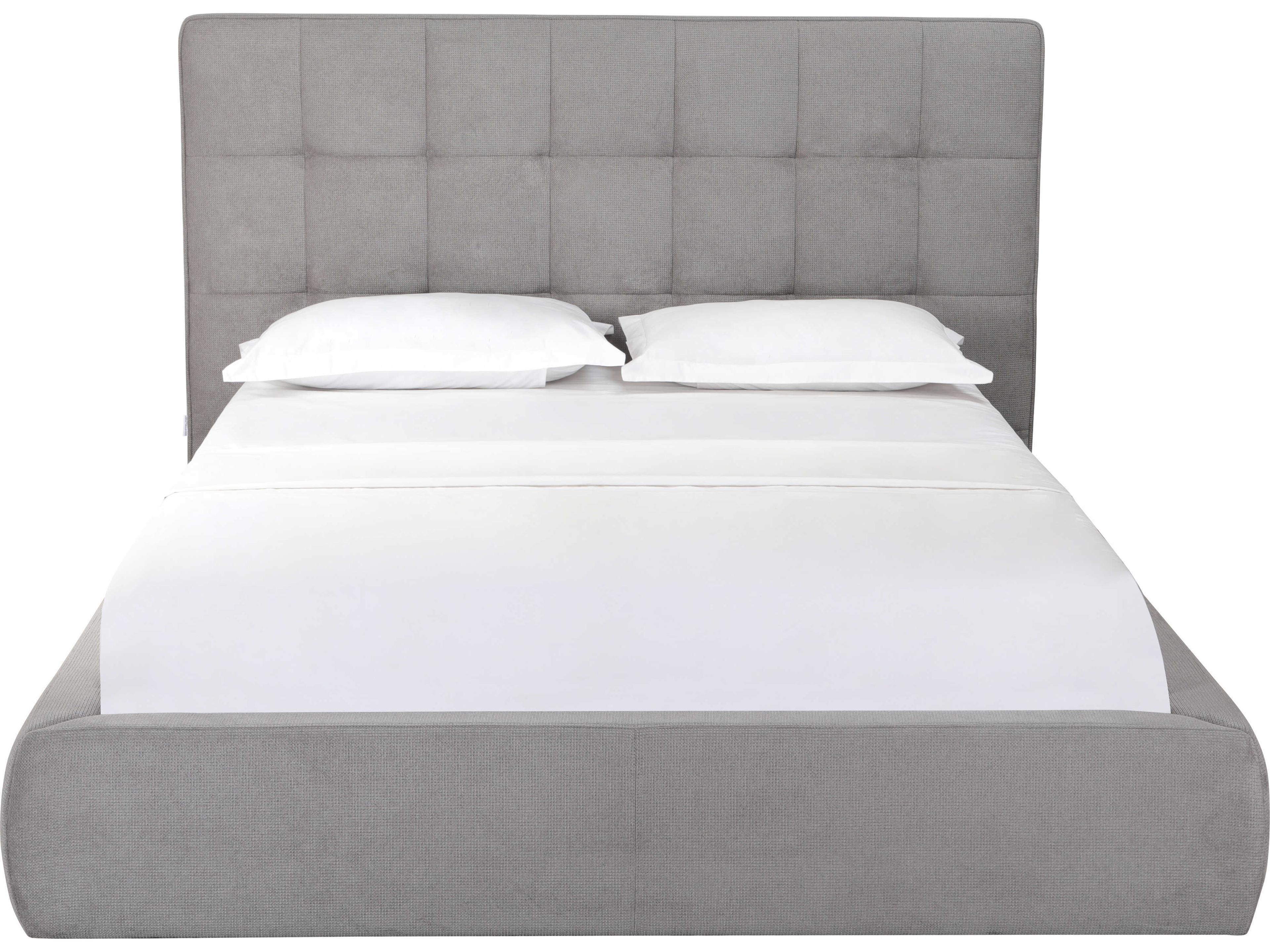 Whiteline Modern Living Dexter Grey Upholstered Queen Platform Bed