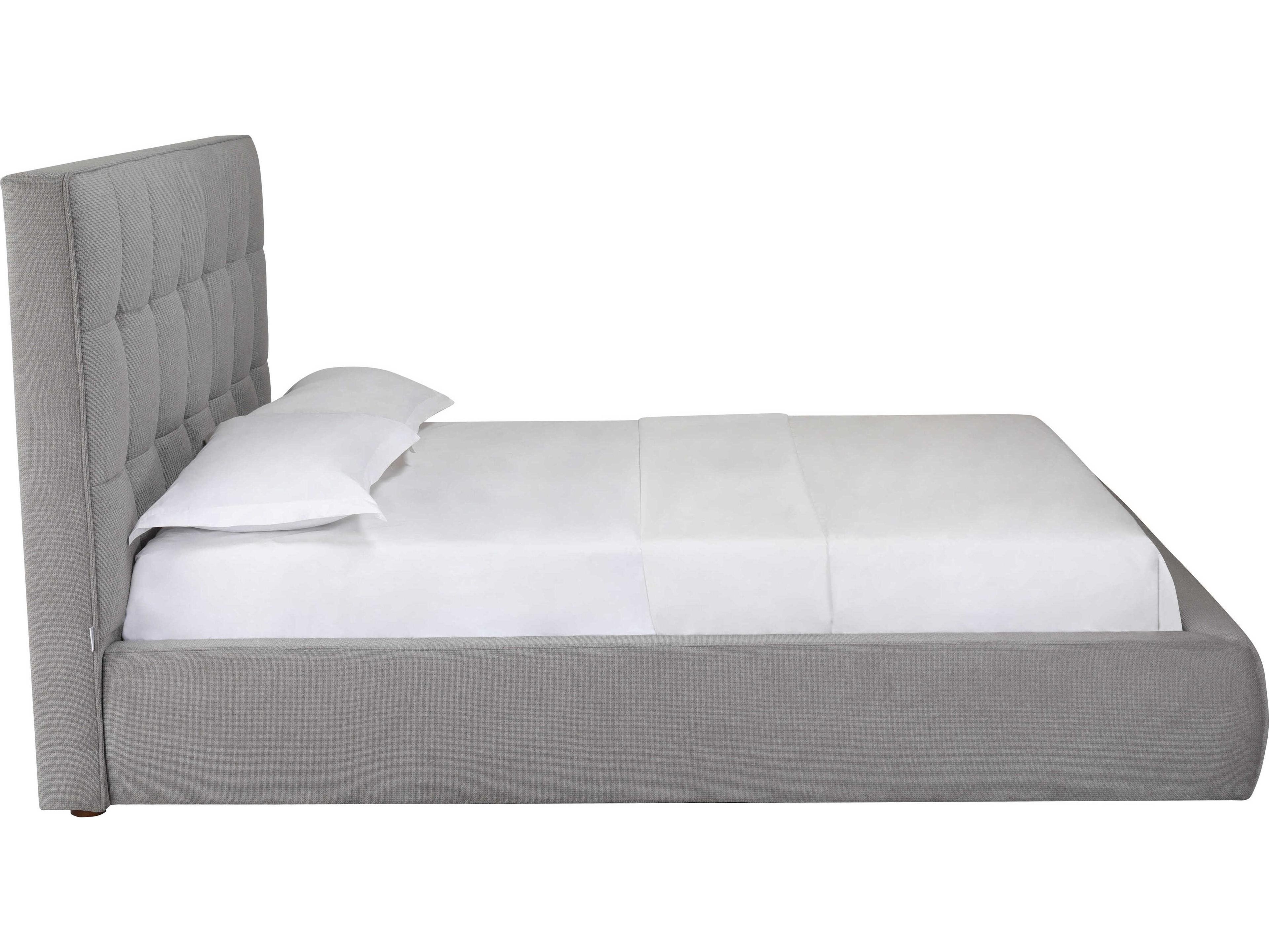 Whiteline Modern Living Dexter Grey Upholstered Queen Platform Bed