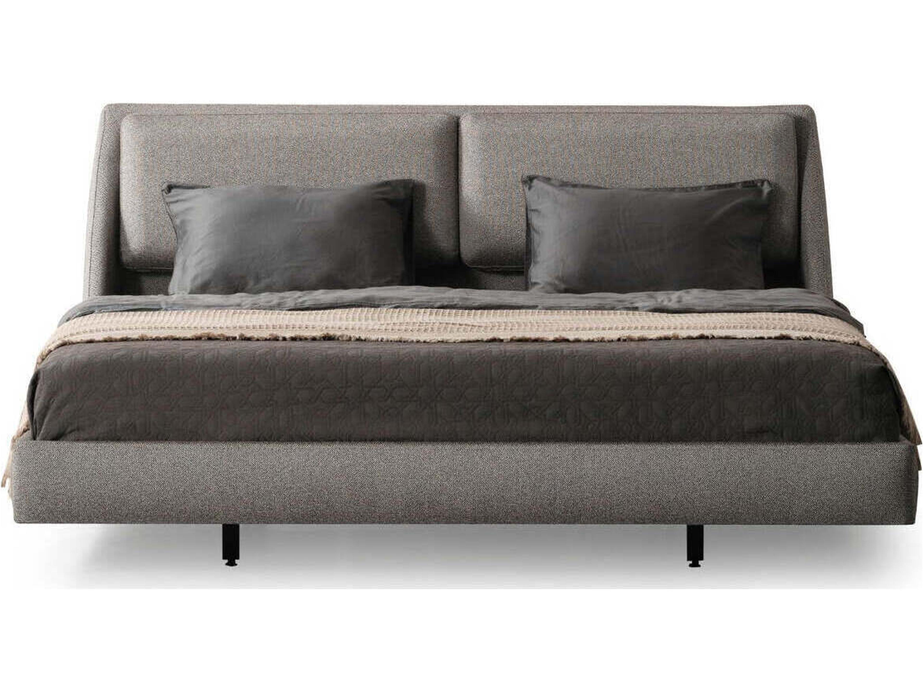 Raphael Gray Upholstered Queen Platform Bed