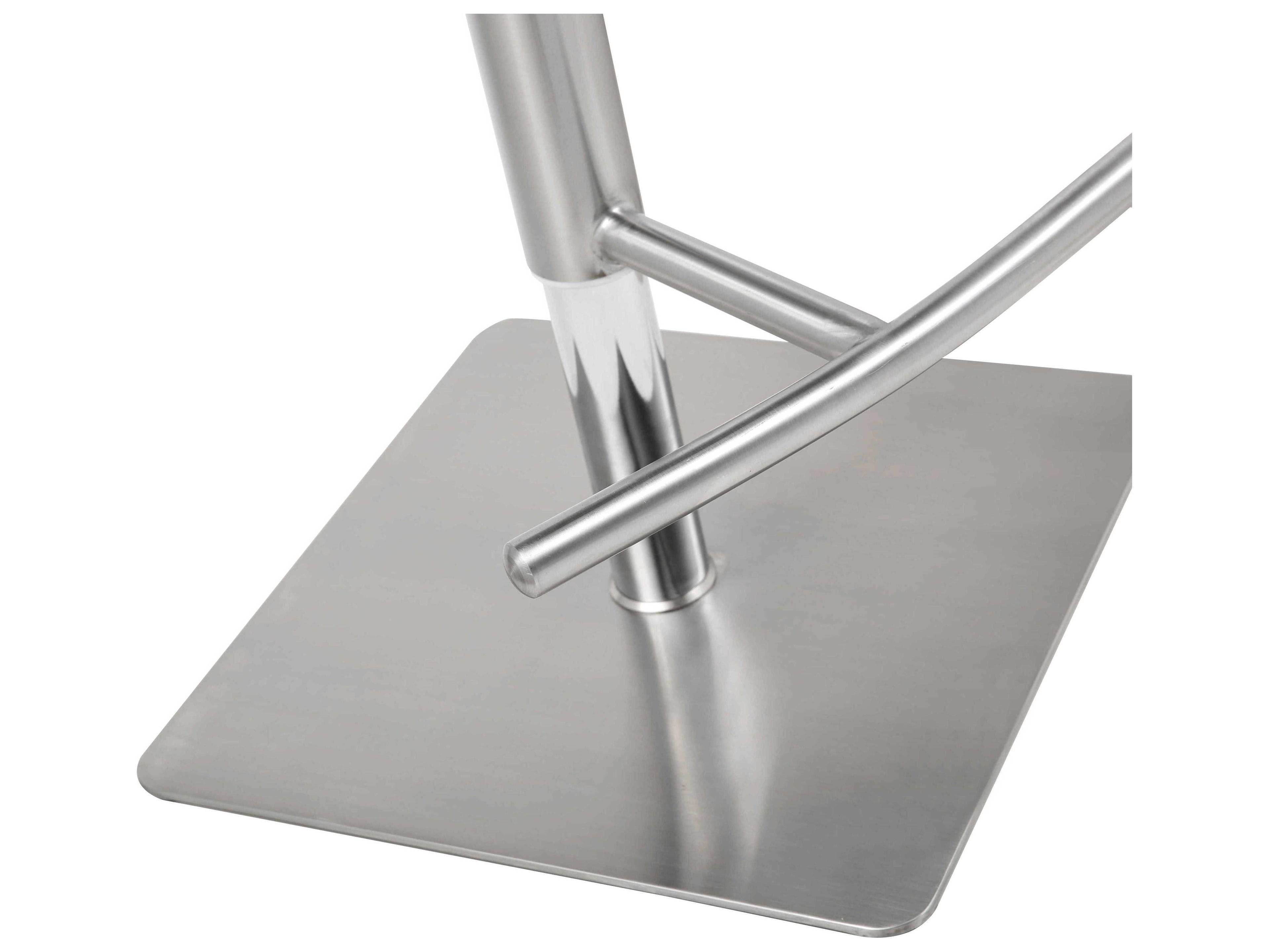 Whiteline Modern Living Maureen Dark Grey Faux Leather Adjustable Bar Stool