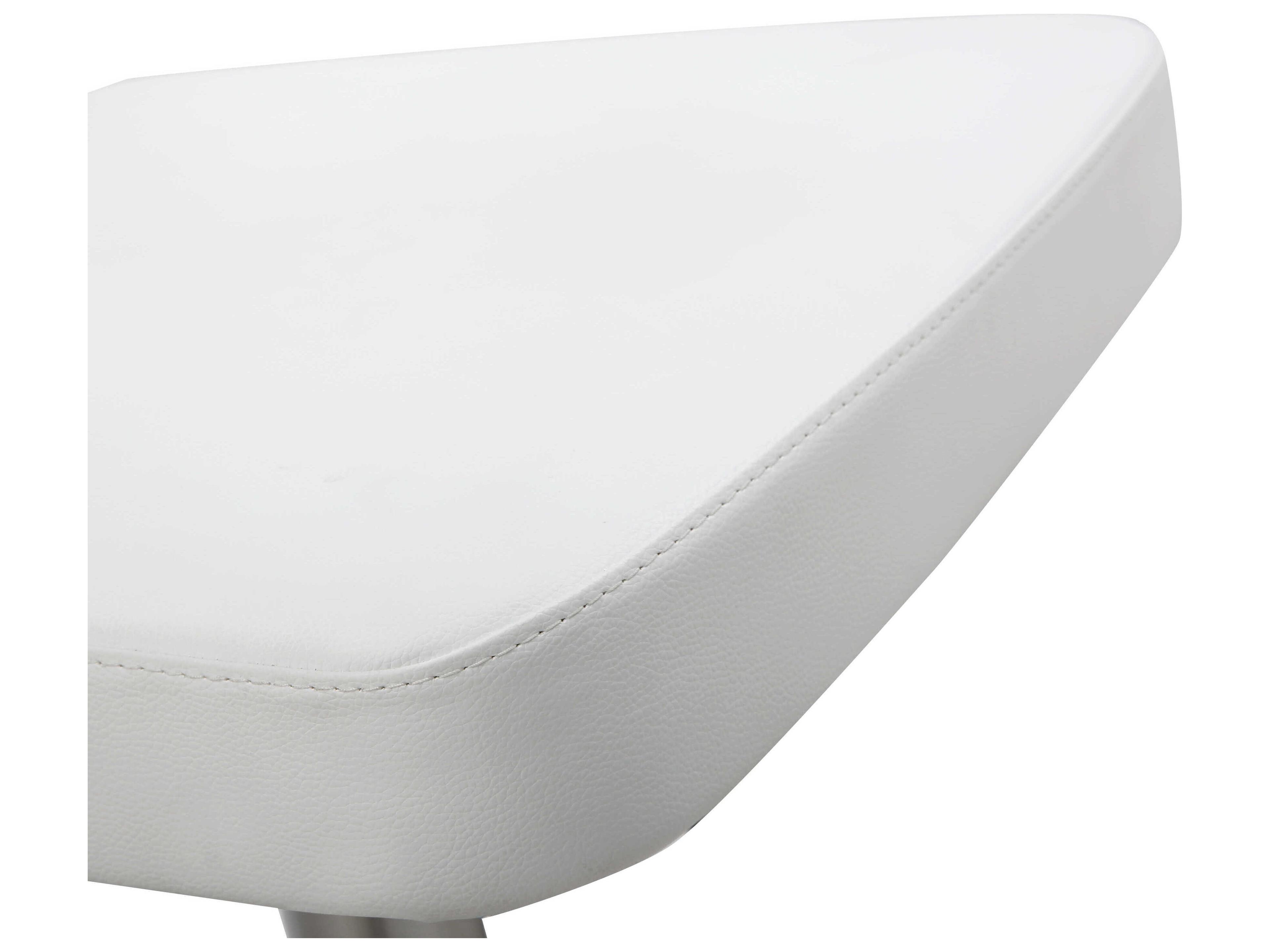 Whiteline Modern Living Maureen White Faux Leather Adjustable Bar Stool