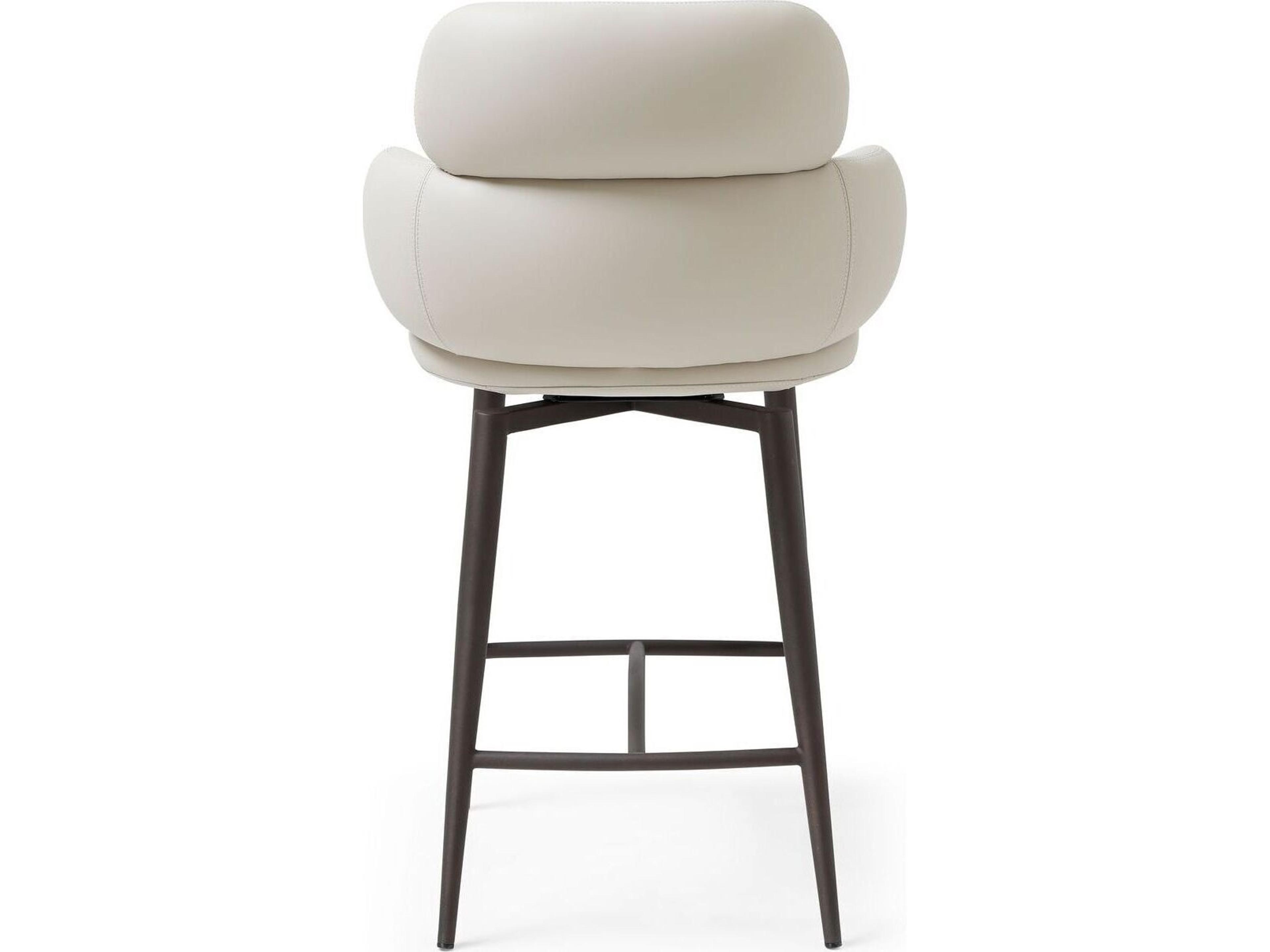 Whiteline Modern Living Como Upholstered Swivel Counter Stool