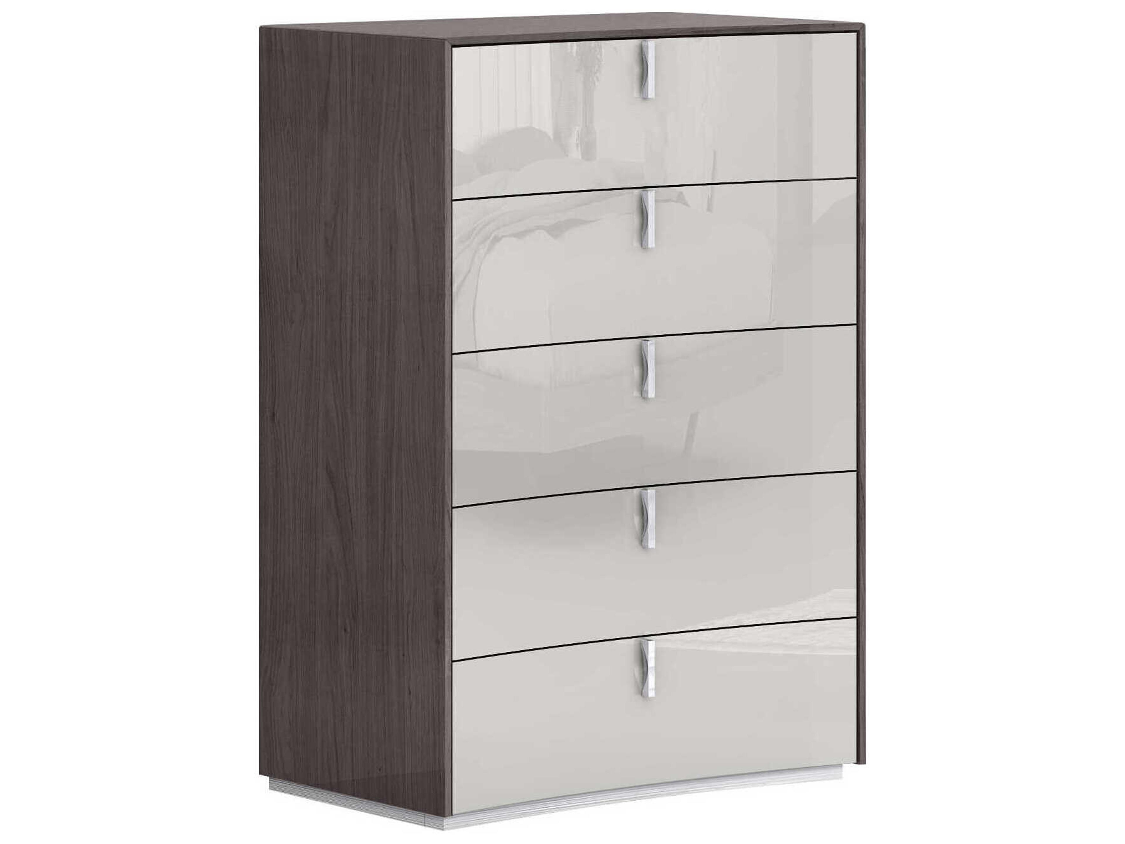 Berlin Chestnut Light Grey Chest of Drawers