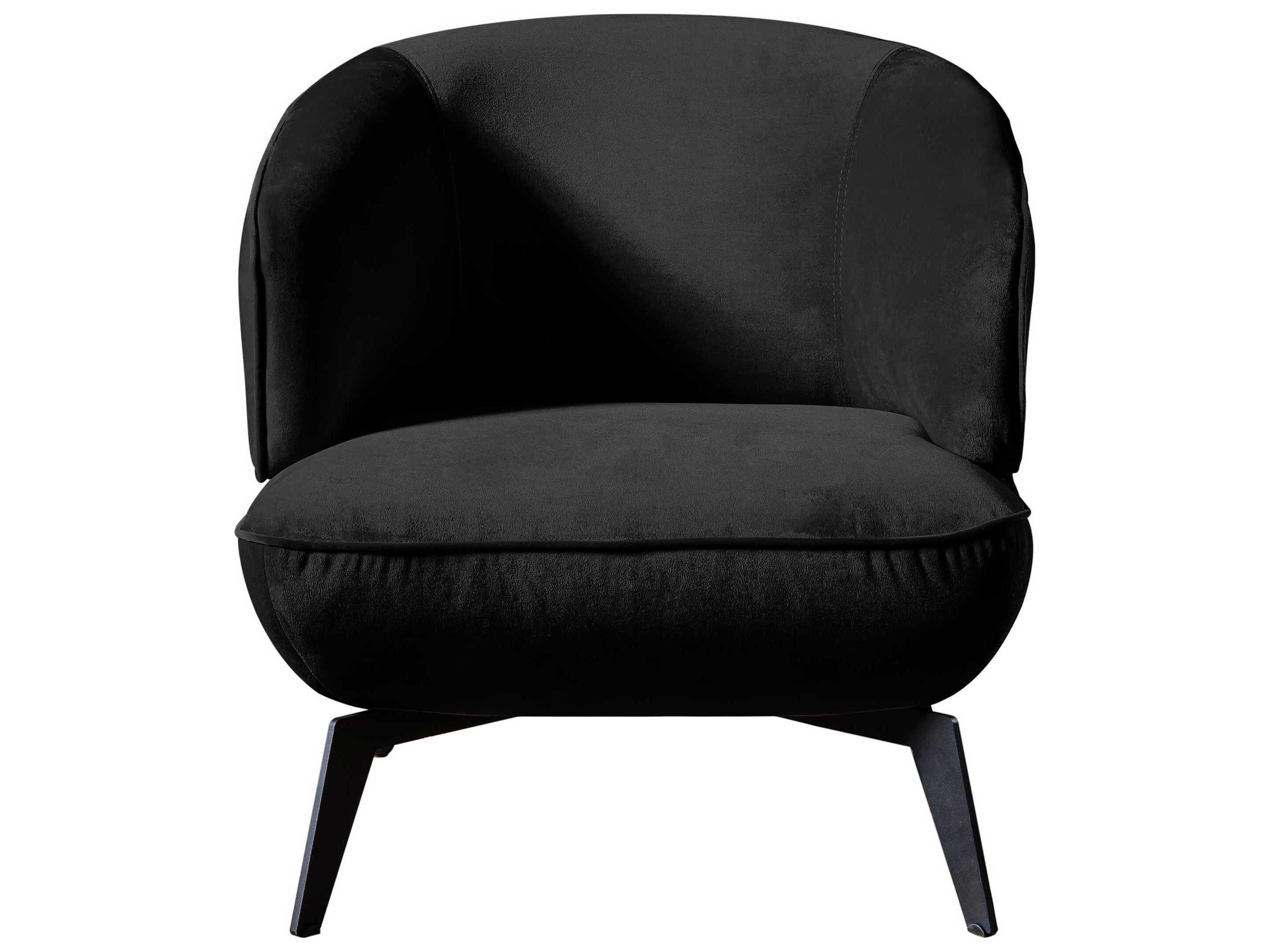 Whiteline Modern Living Mersin Black Velvet Accent Chair