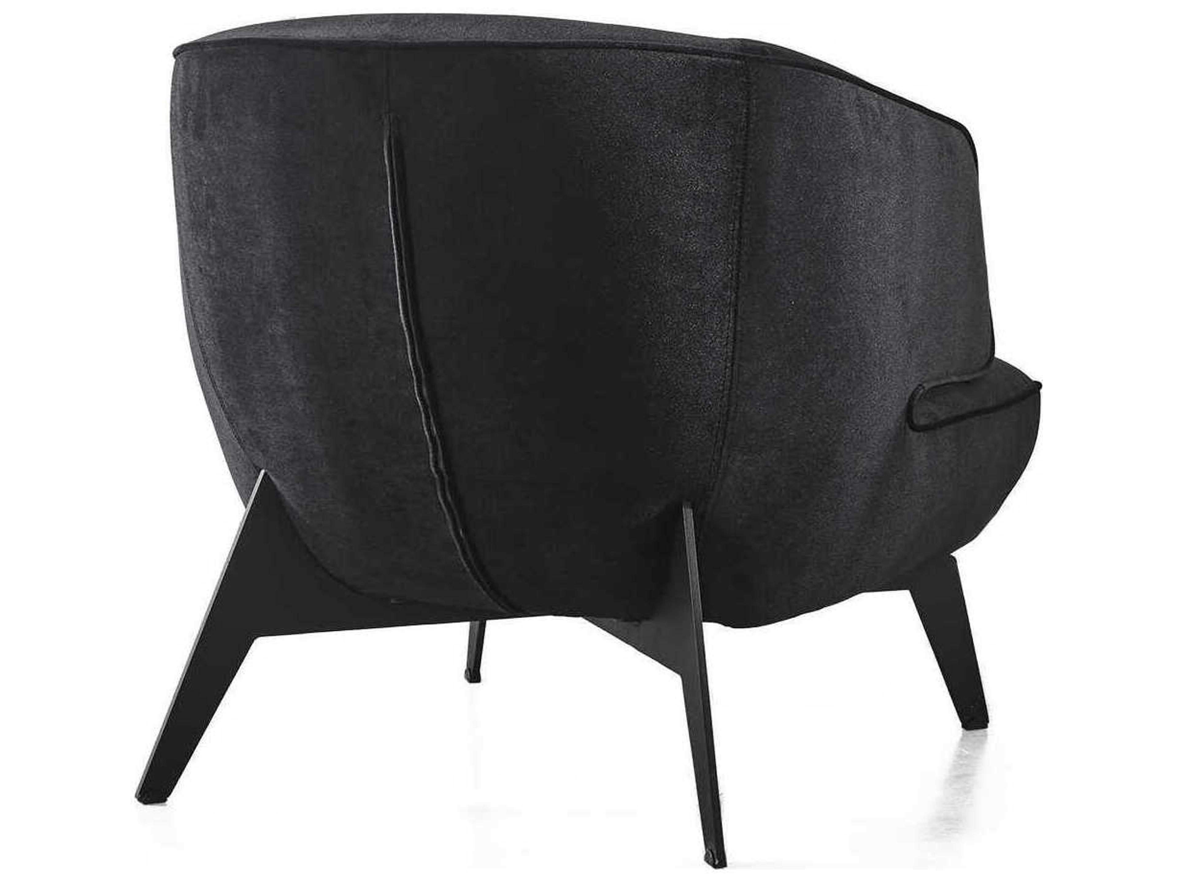 Whiteline Modern Living Mersin Black Velvet Accent Chair