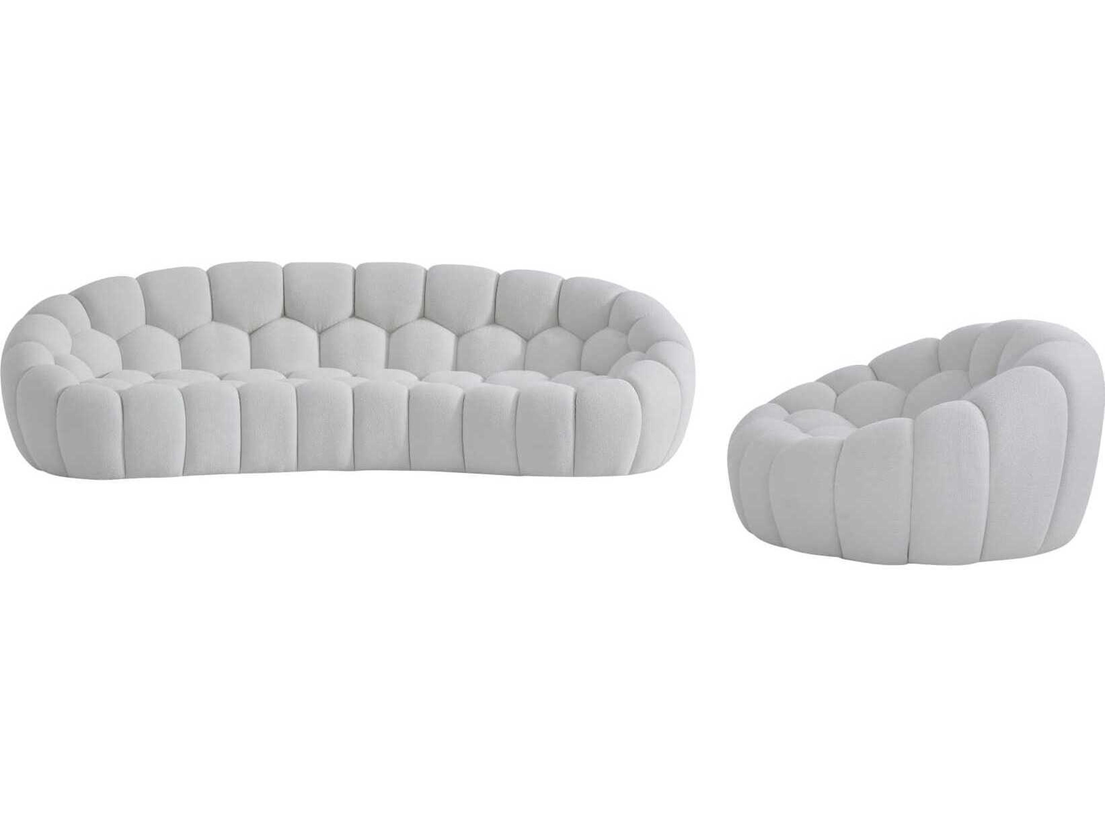 Whiteline Modern Living Nest White Accent Chair