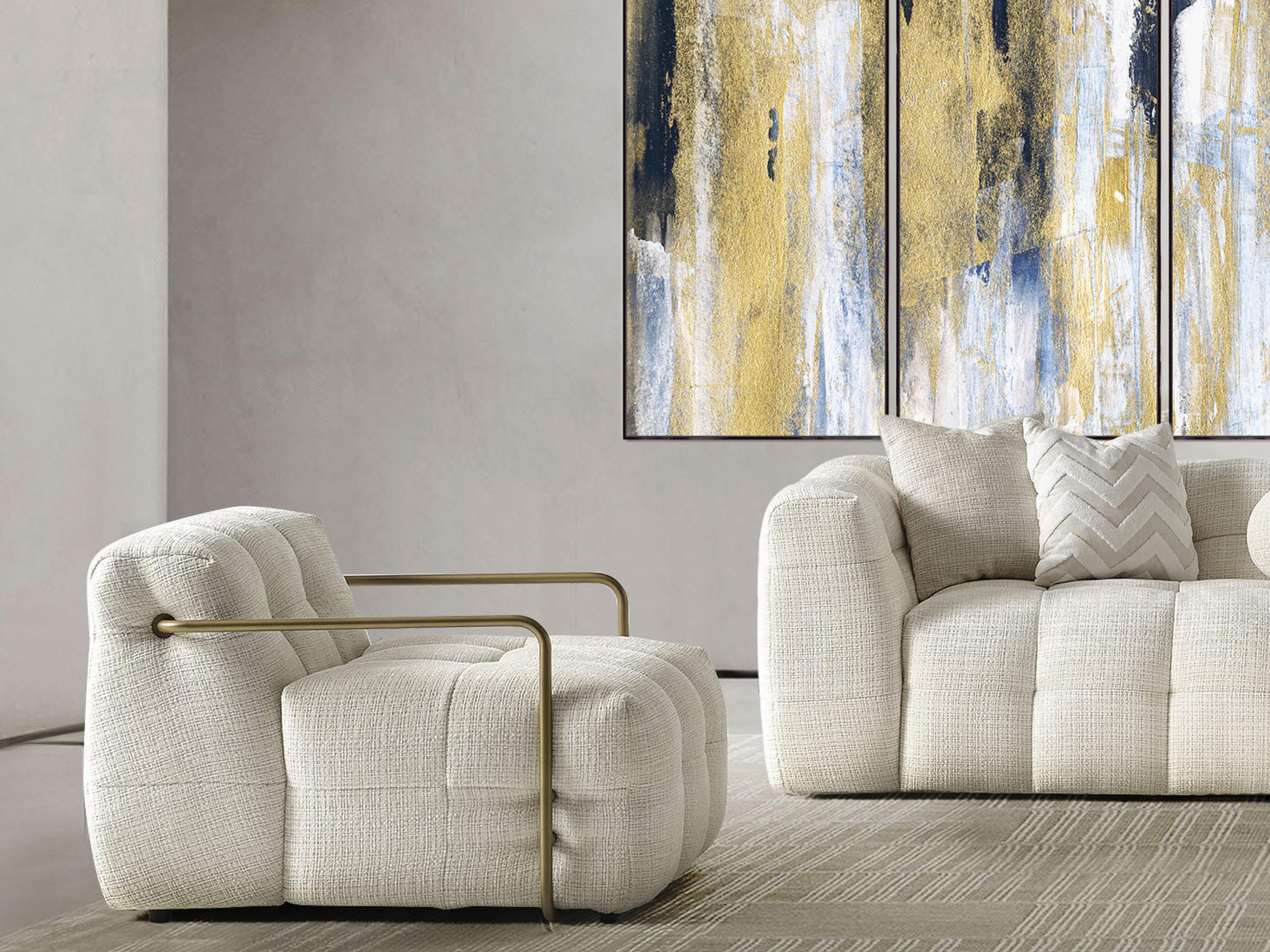 Whiteline Modern Living Cloud Beige Accent Chair