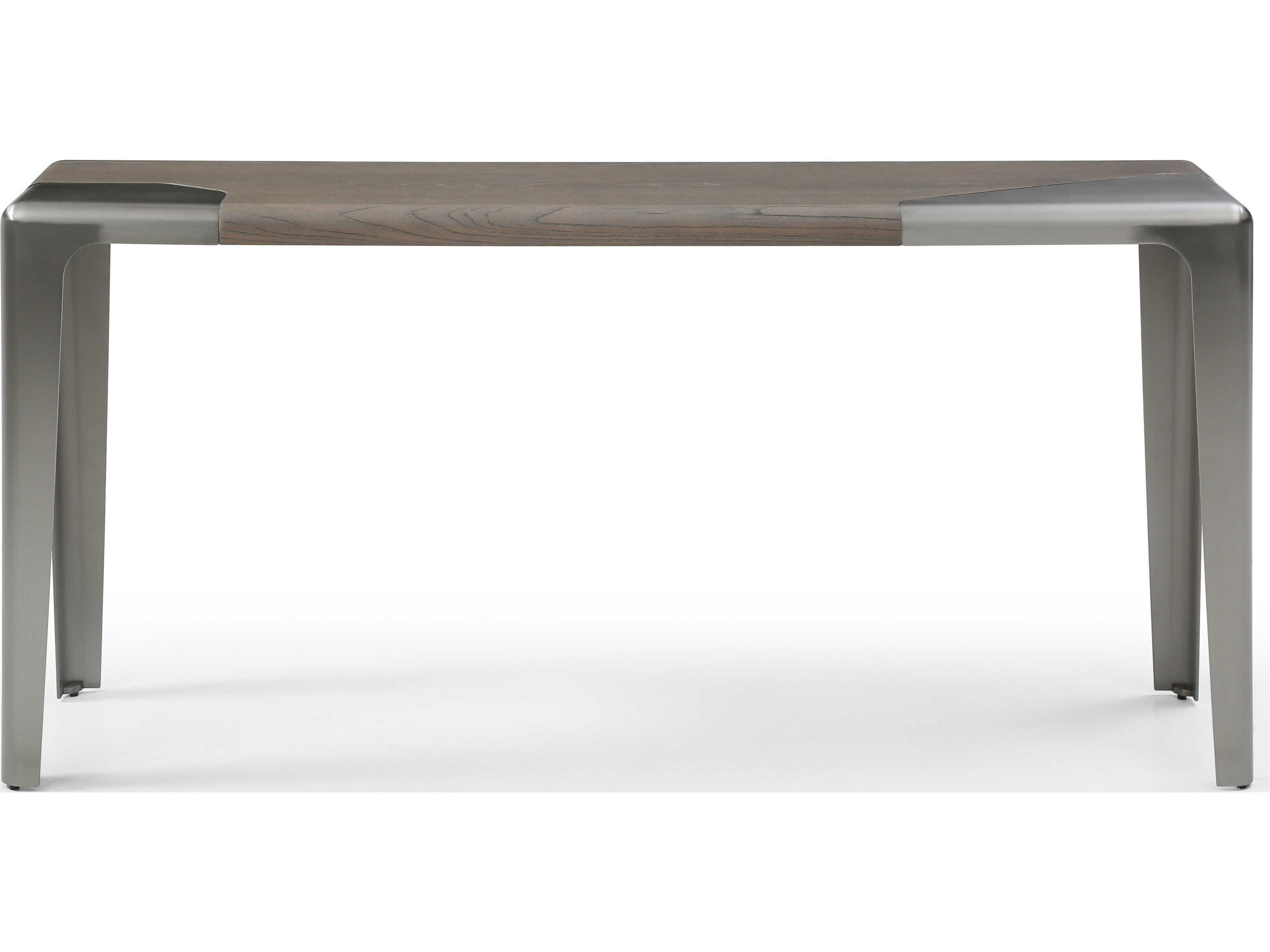 Whiteline Modern Living Elena Rectangular Wood Light Grey Console Table