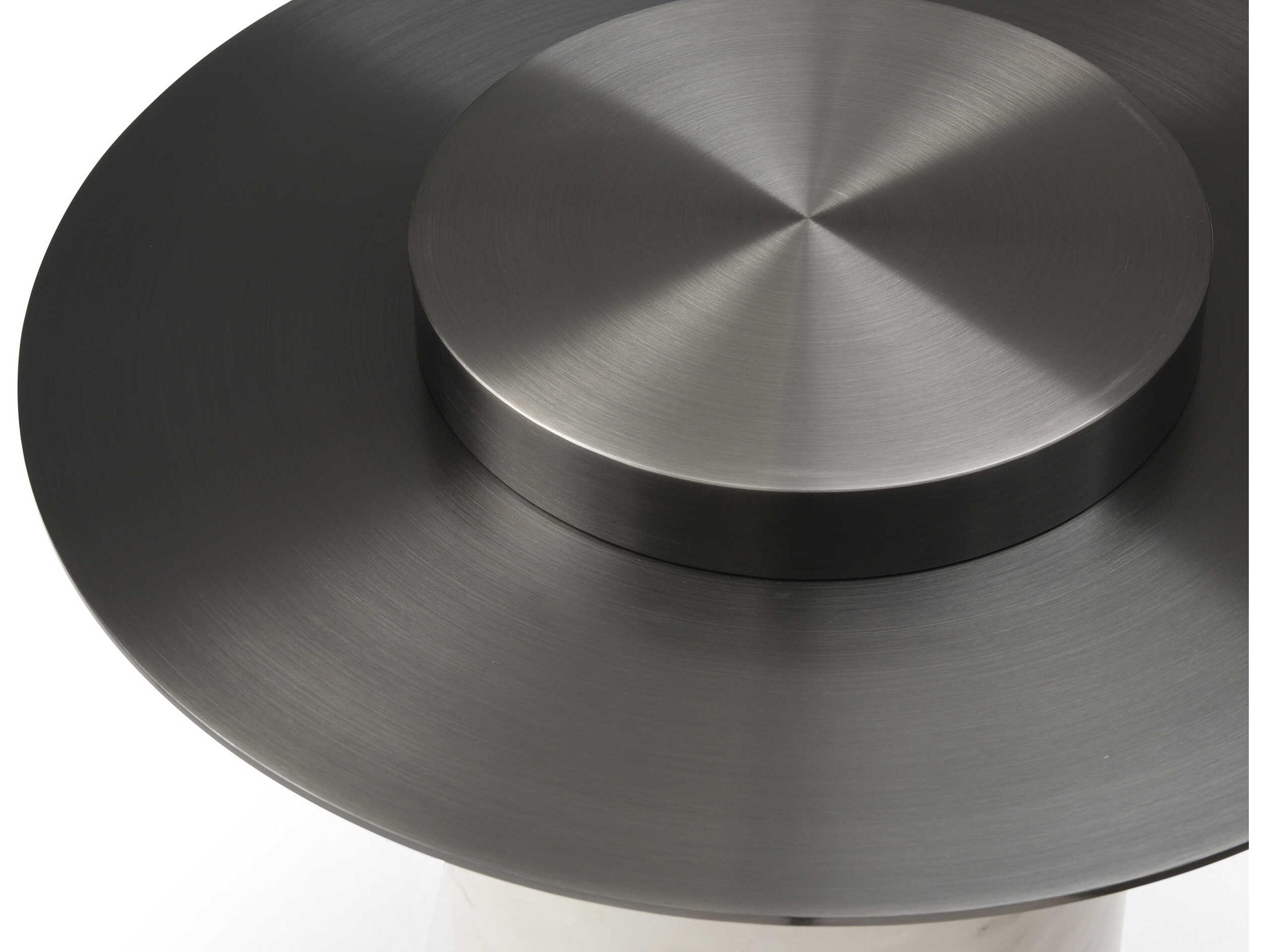 Whiteline Modern Living Aviana Round Ceramic White Coffee Table