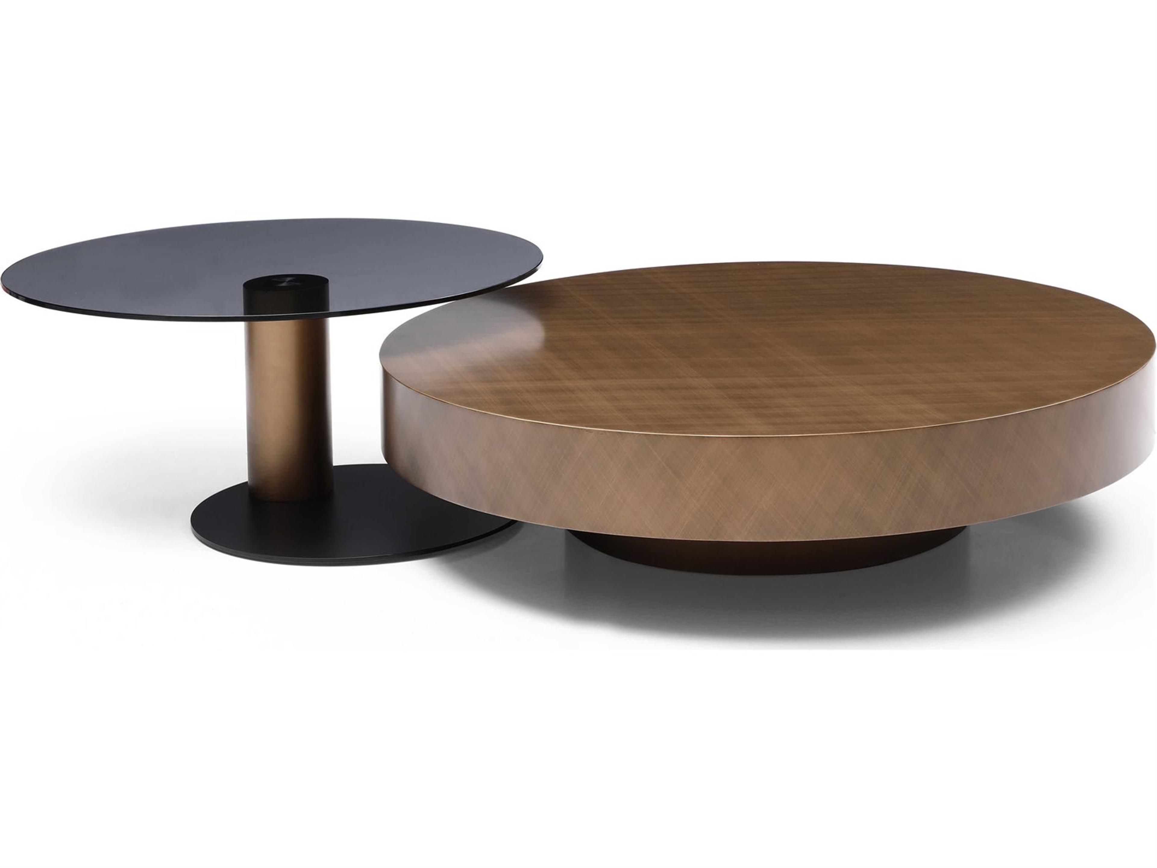 Whiteline Modern Living Renata Oval Glass Black Coffee Table