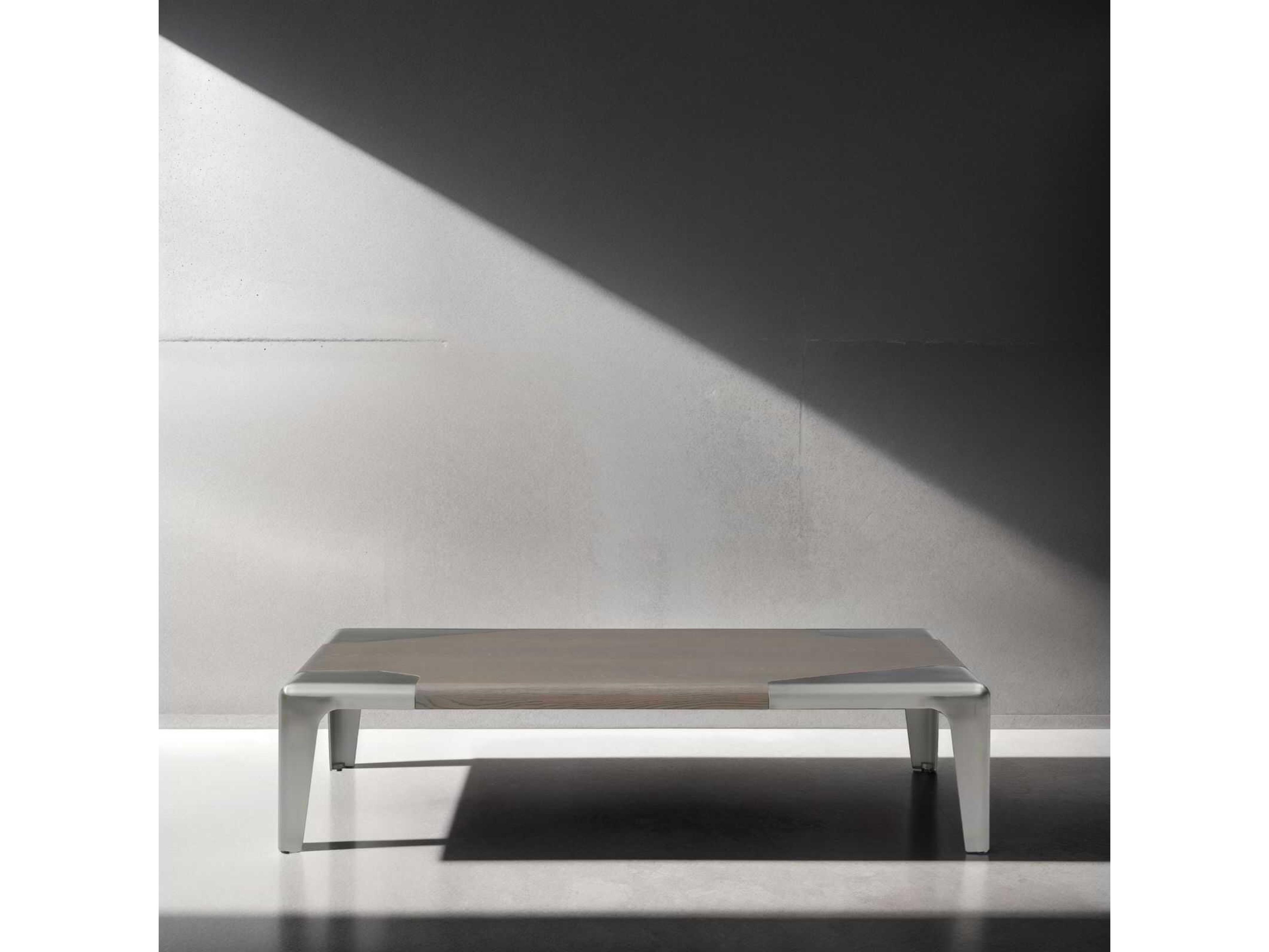 Whiteline Modern Living Elena Rectangular Wood Grey Coffee Table